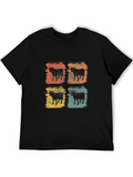 Retro Highland Cow T-Shirt Grunge Style