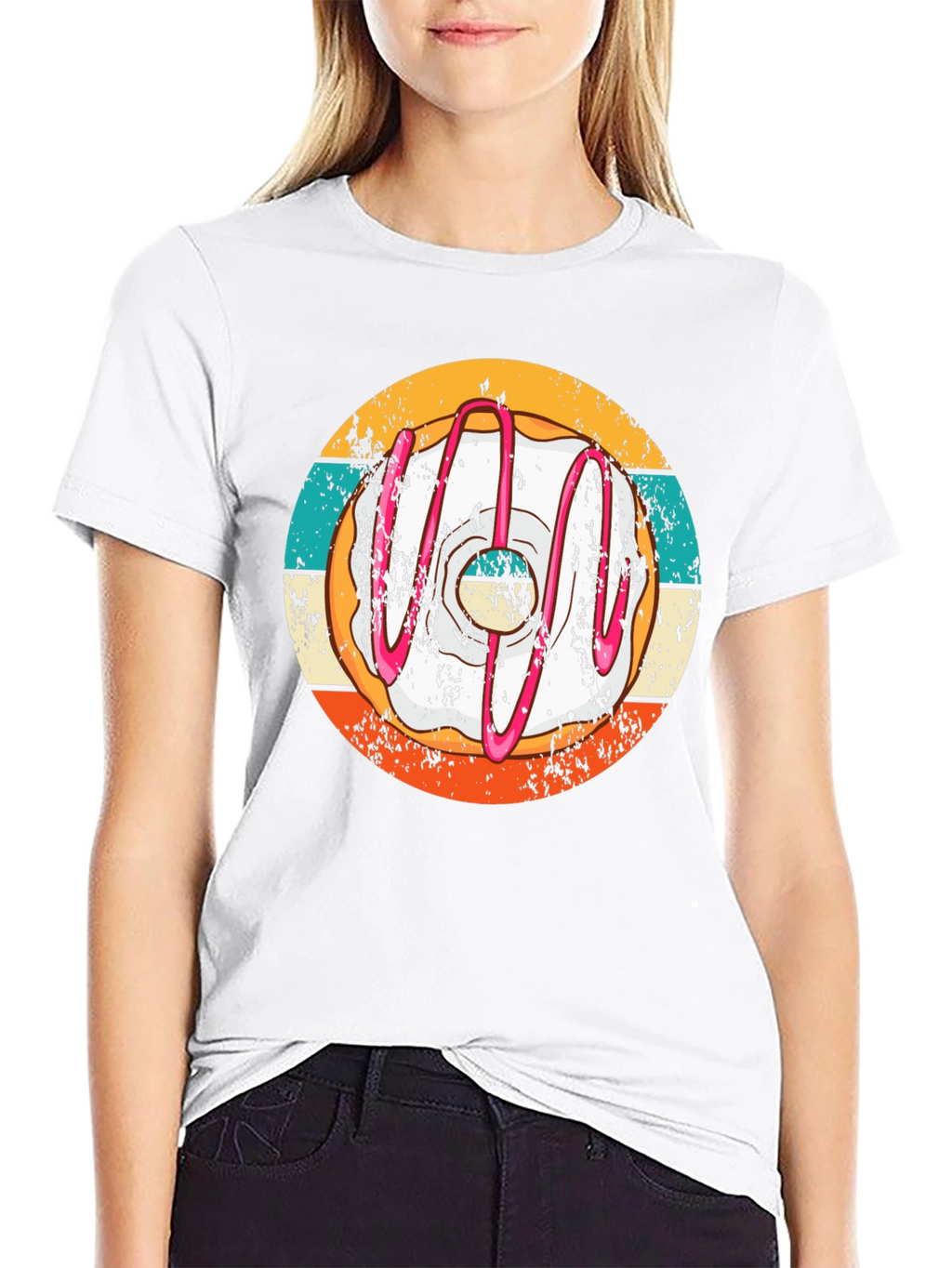 Retro Donut T-Shirt - Unique Graphic Tee