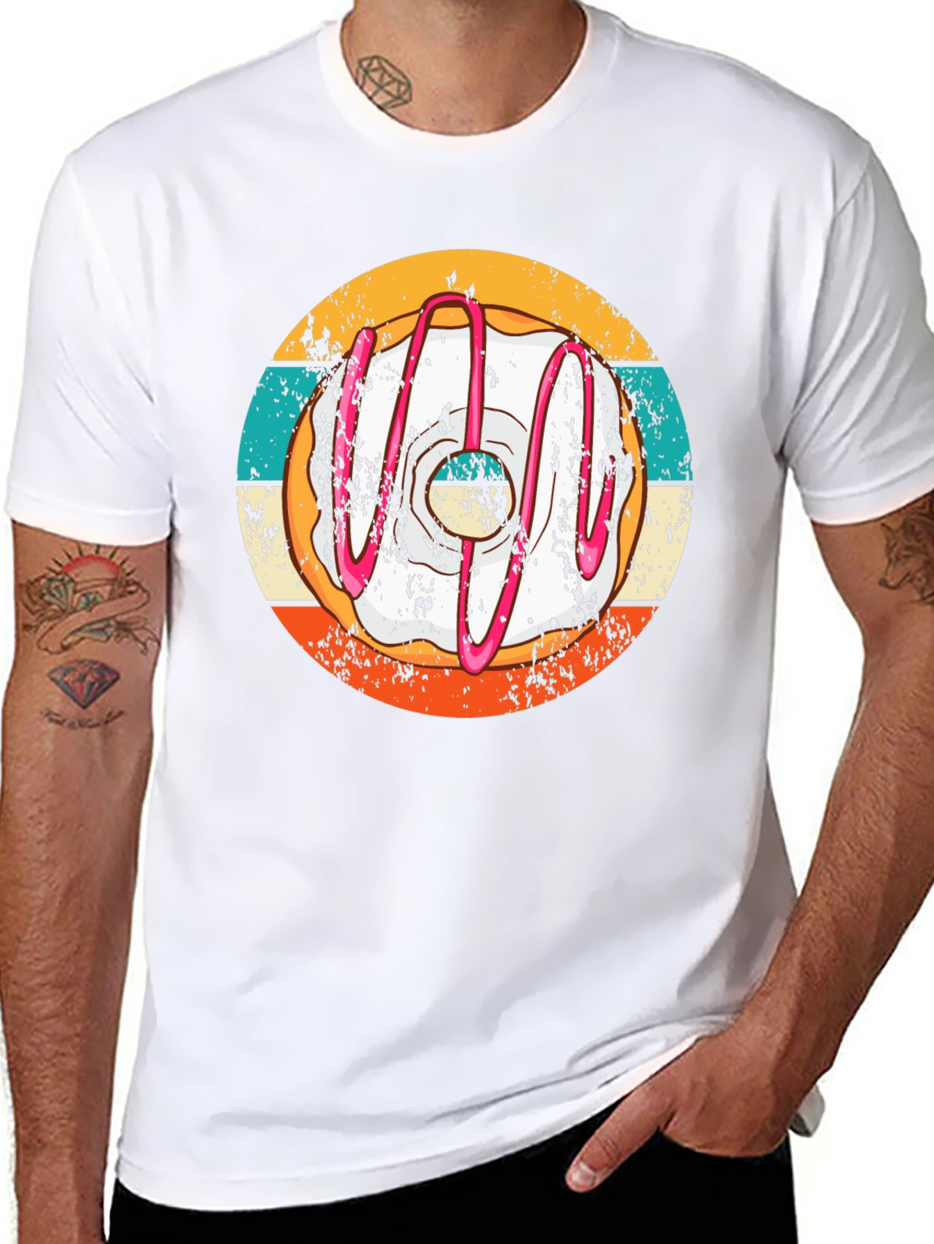 Retro Donut T-Shirt - Unique Graphic Tee