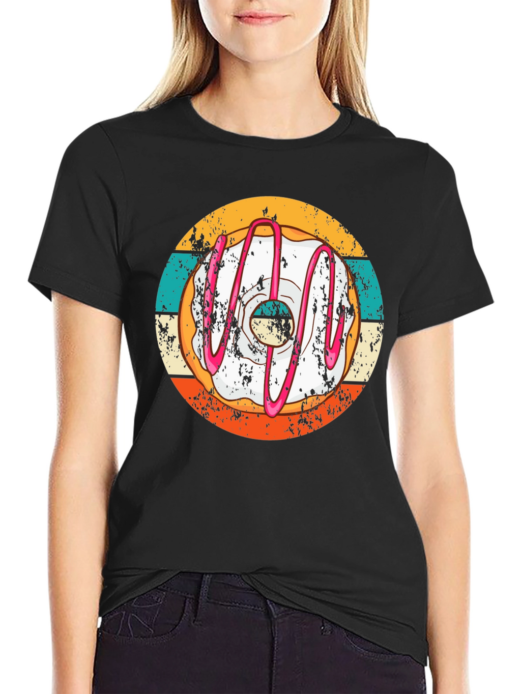 Retro Donut T-Shirt - Unique Graphic Tee