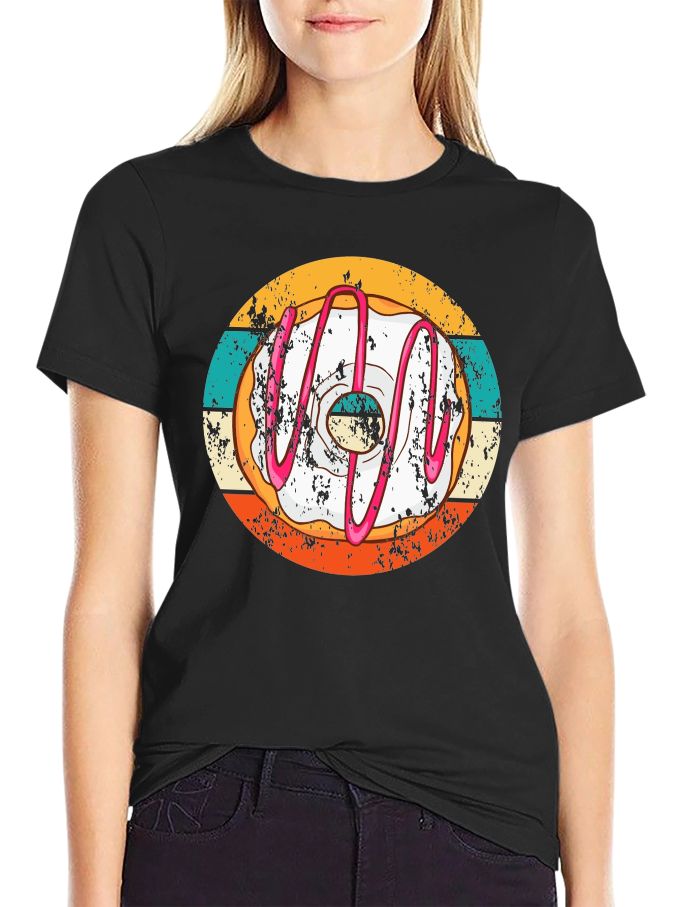 Retro Donut T-Shirt - Unique Graphic Tee
