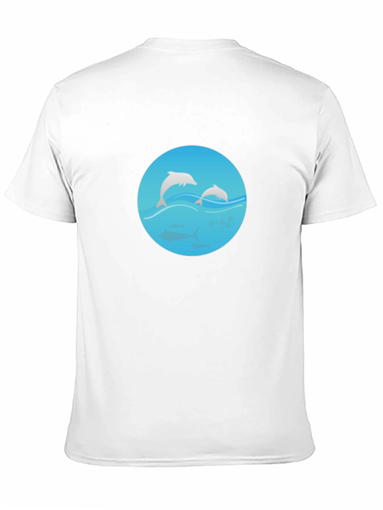 Black Dolphin Graphic Tee - Mens Casual T-Shirt