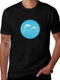 Black Dolphin Graphic Tee - Mens Casual T-Shirt