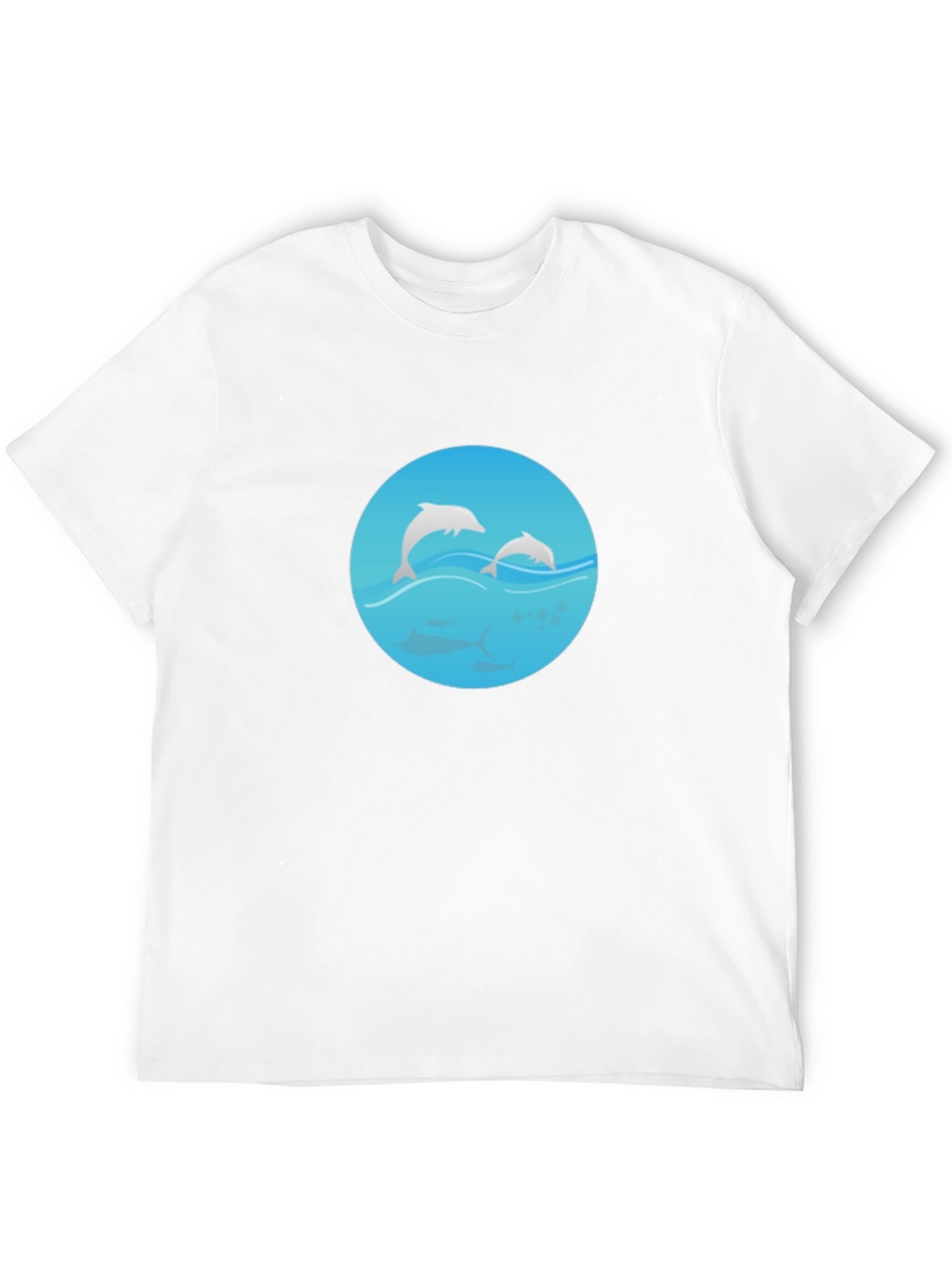 Black Dolphin Graphic Tee - Mens Casual T-Shirt