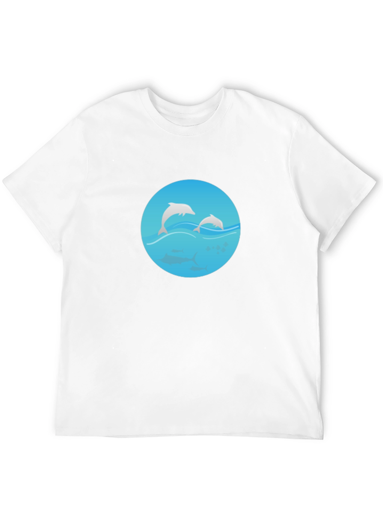 Black Dolphin Graphic Tee - Mens Casual T-Shirt