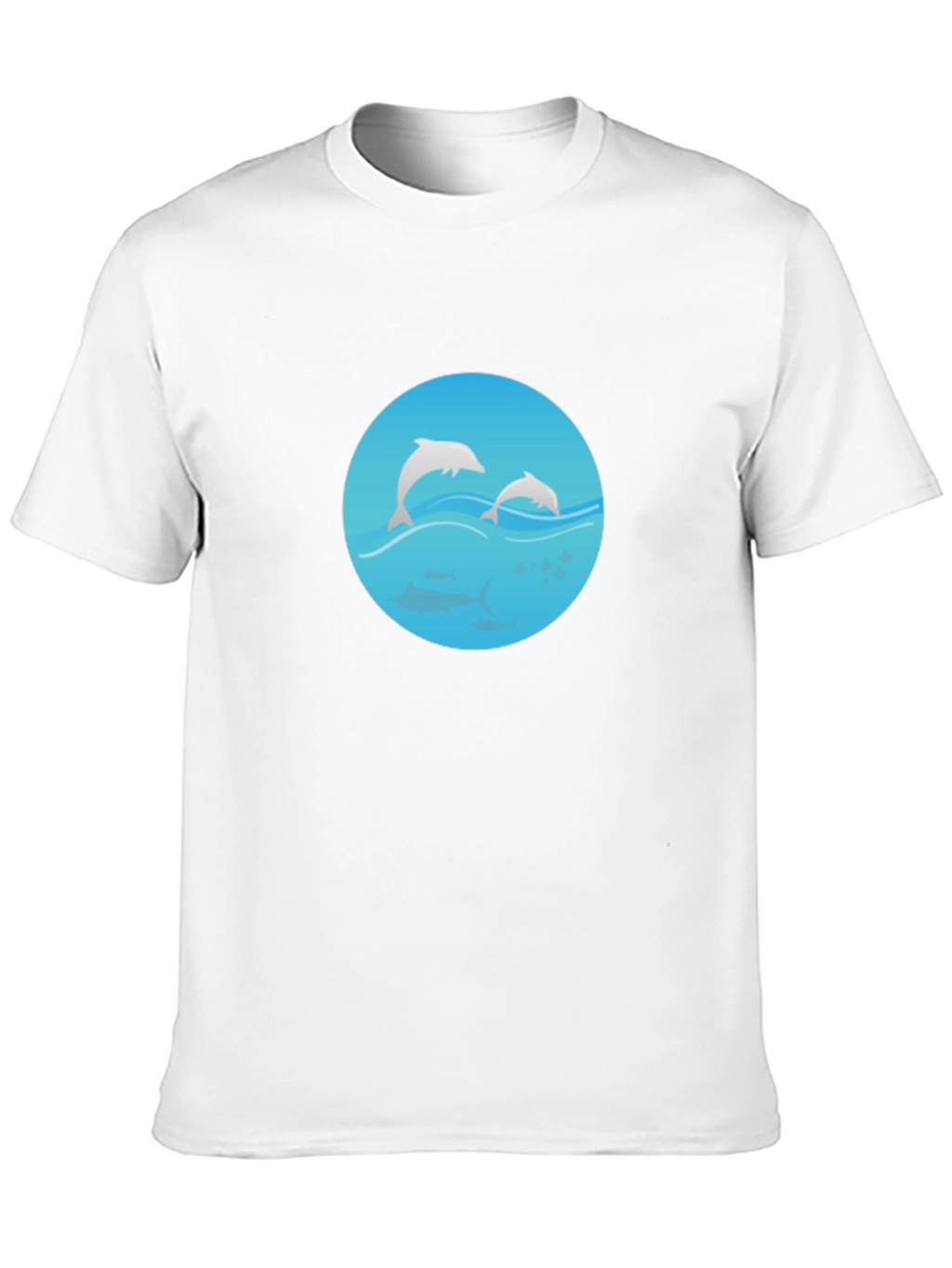 Black Dolphin Graphic Tee - Mens Casual T-Shirt