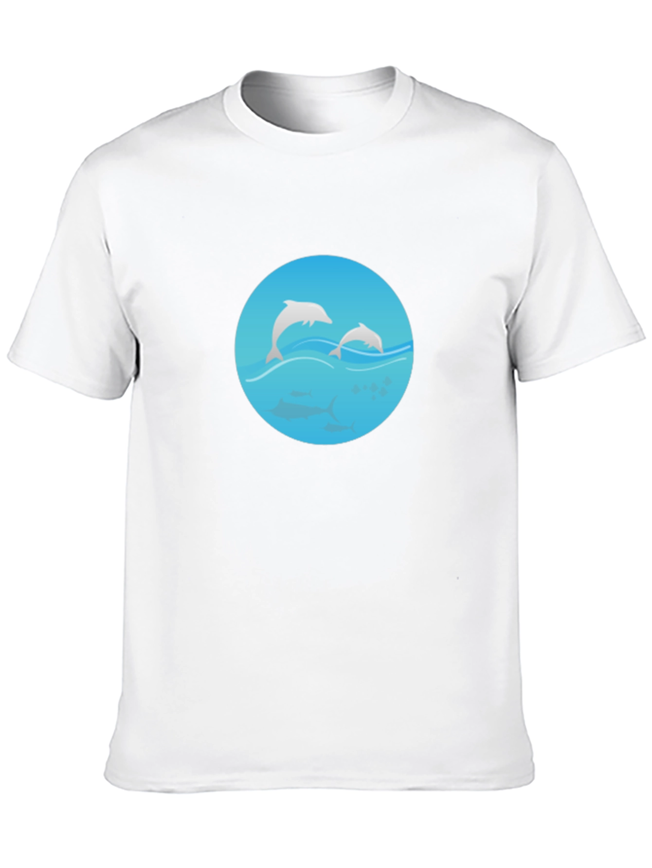 Black Dolphin Graphic Tee - Mens Casual T-Shirt