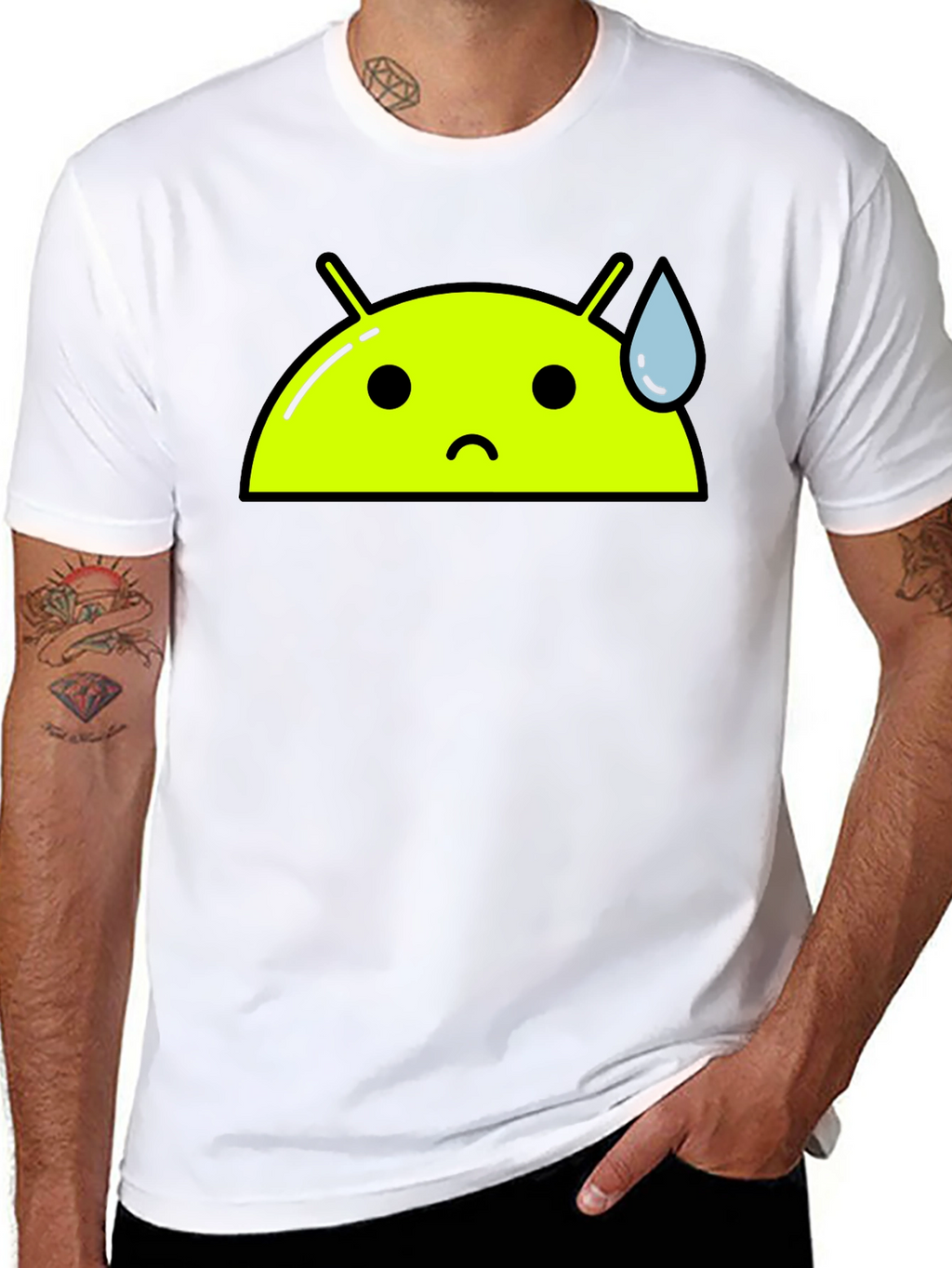 Android Bot Graphic Tee - Black