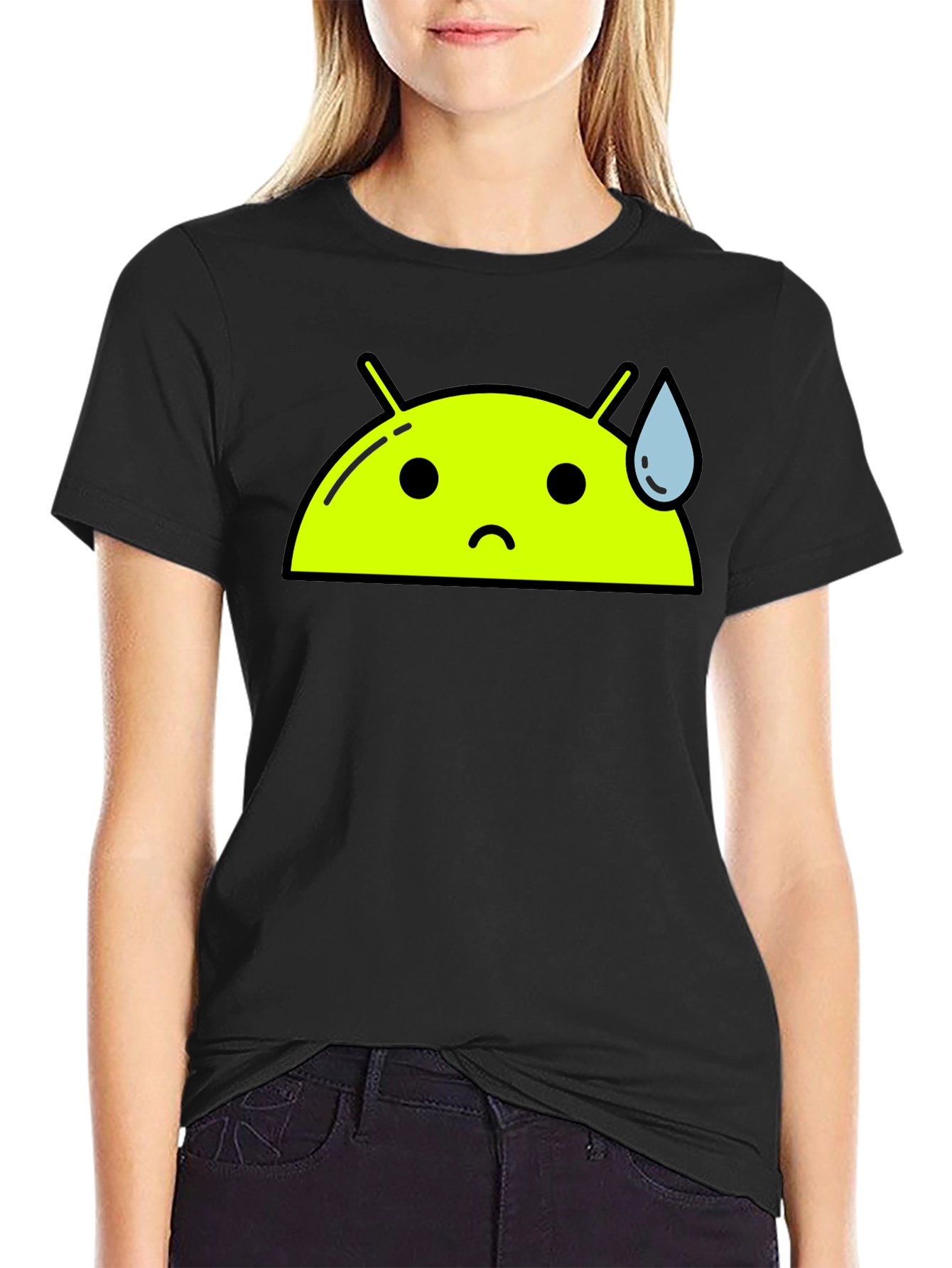 Android Bot Graphic Tee - Black