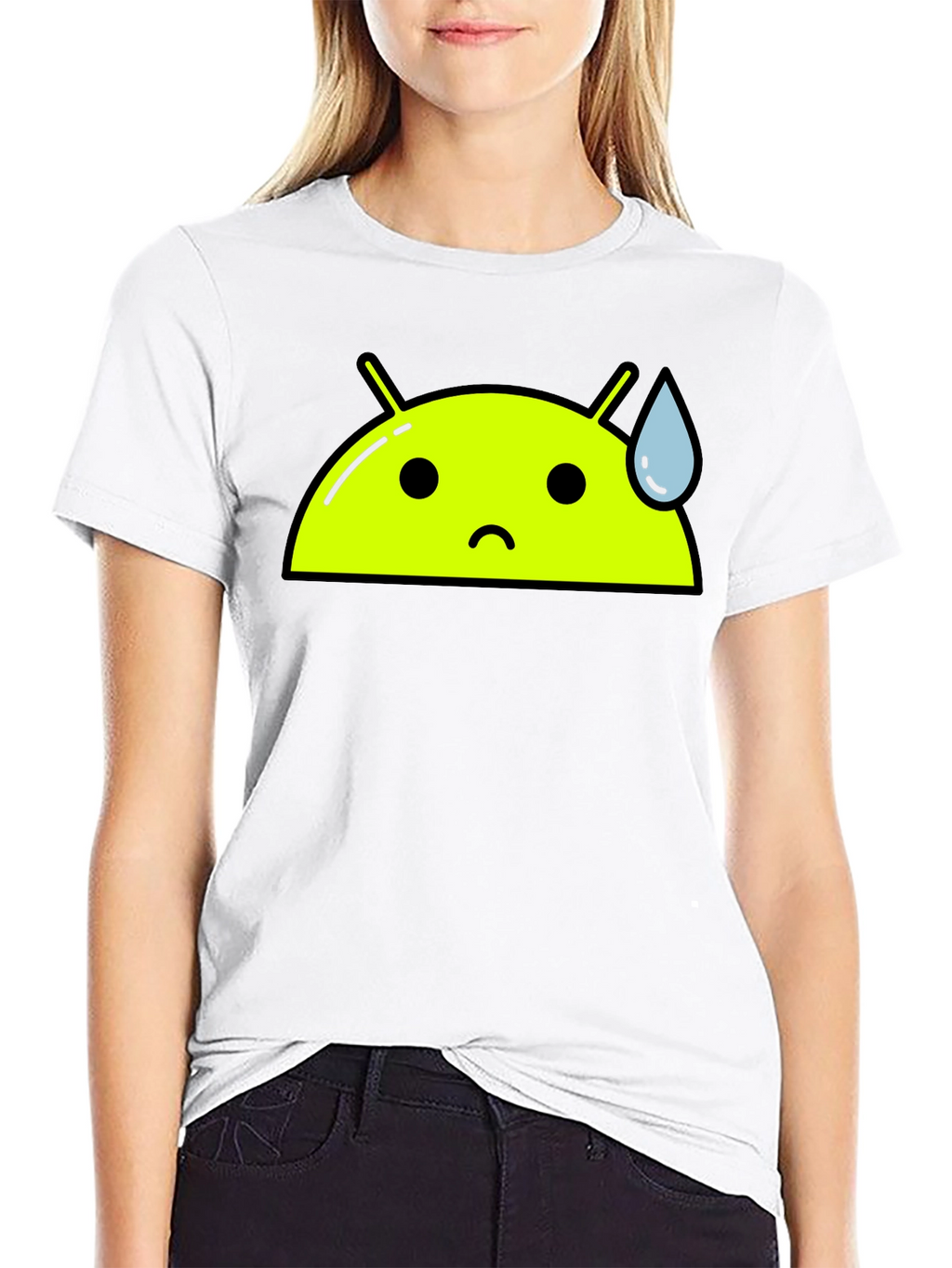 Android Bot Graphic Tee - Black