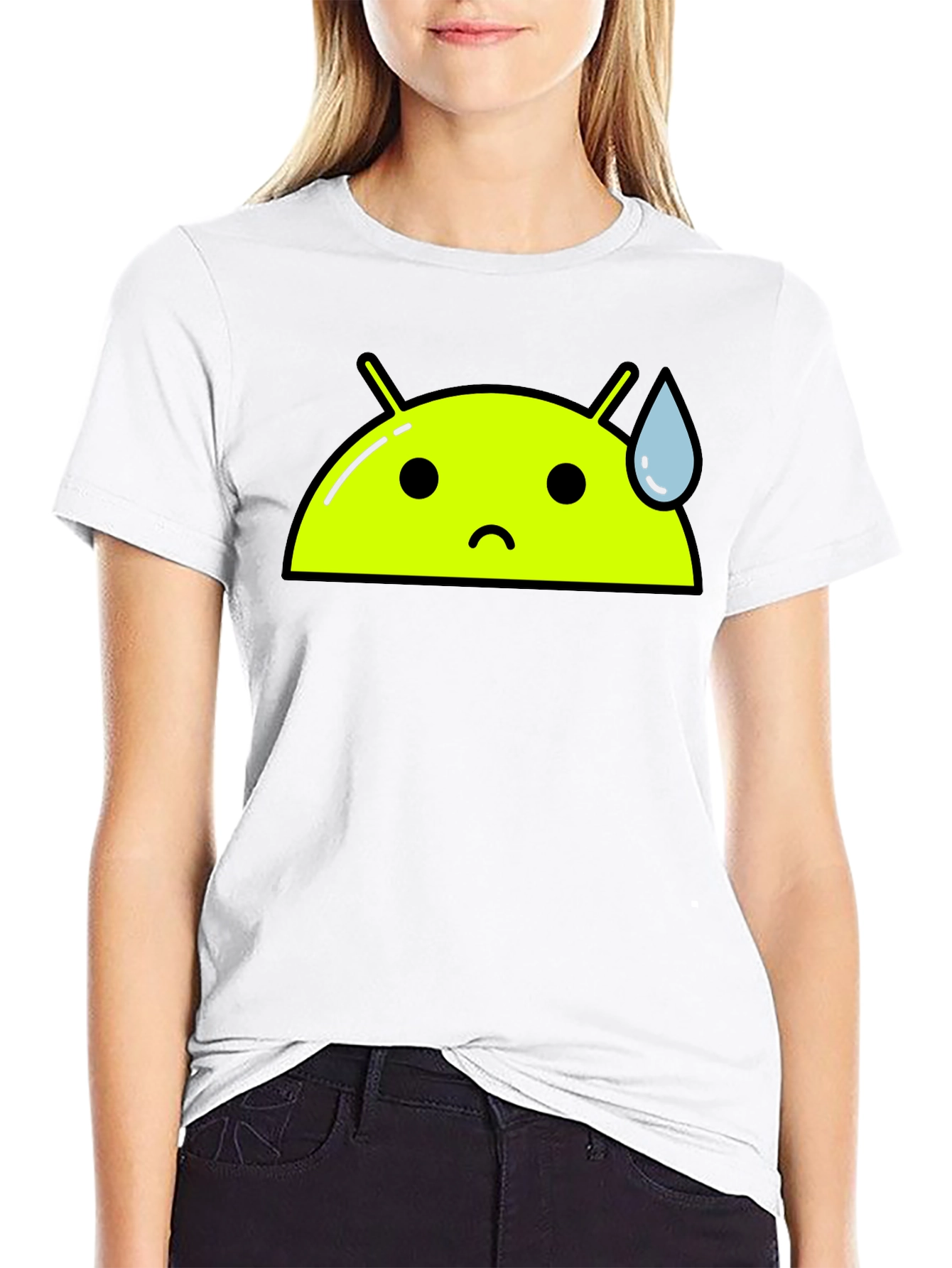 Android Bot Graphic Tee - Black