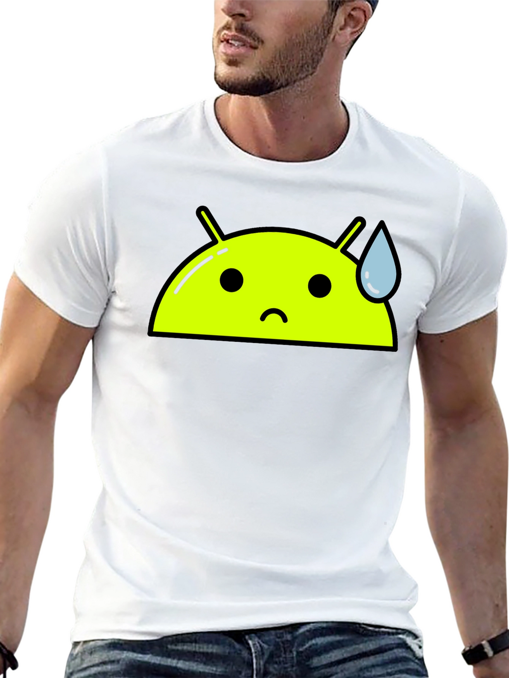 Android Bot Graphic Tee - Black