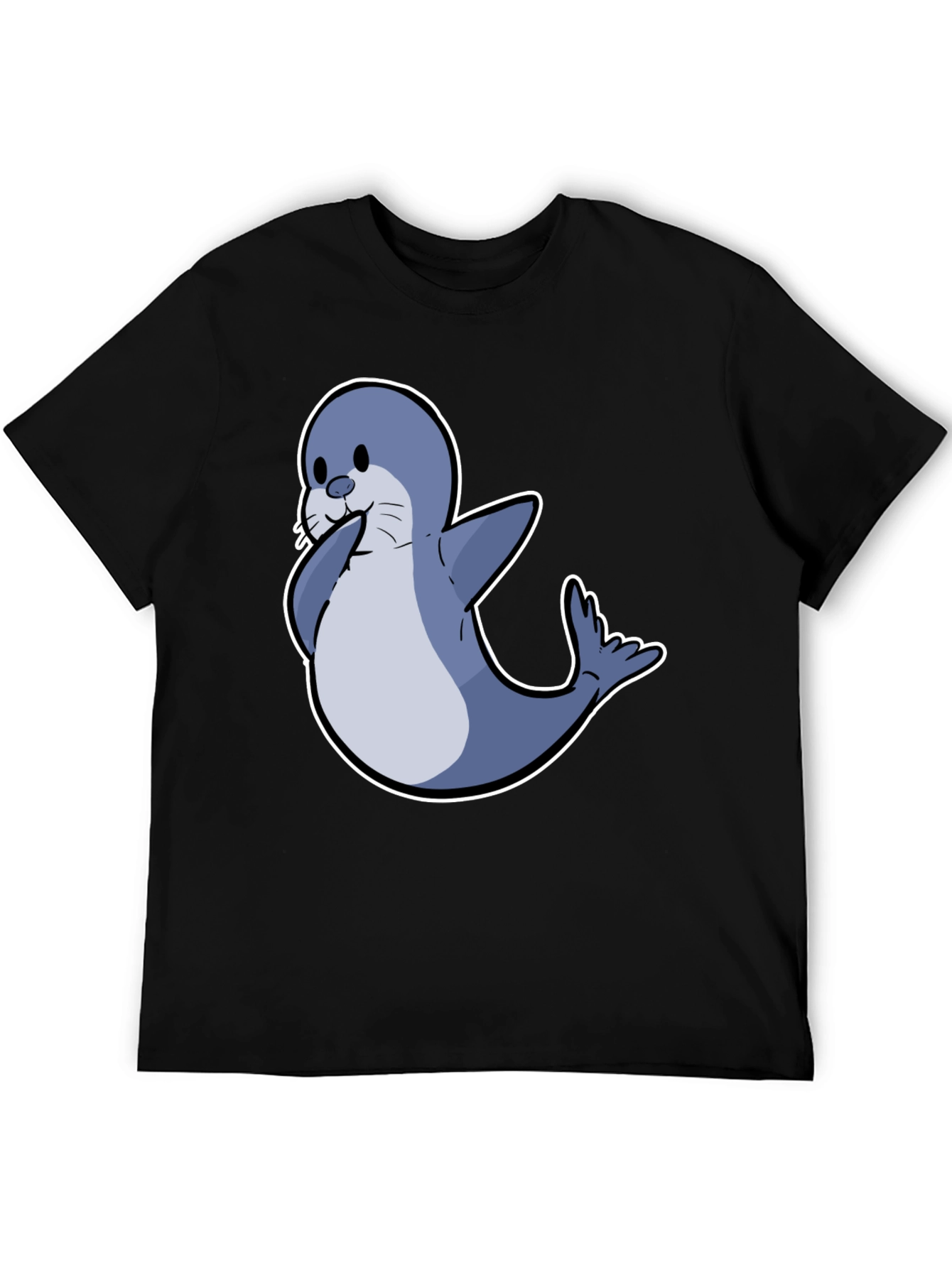 Seal Cartoon Graphic Tee - Cute Animal Shirt