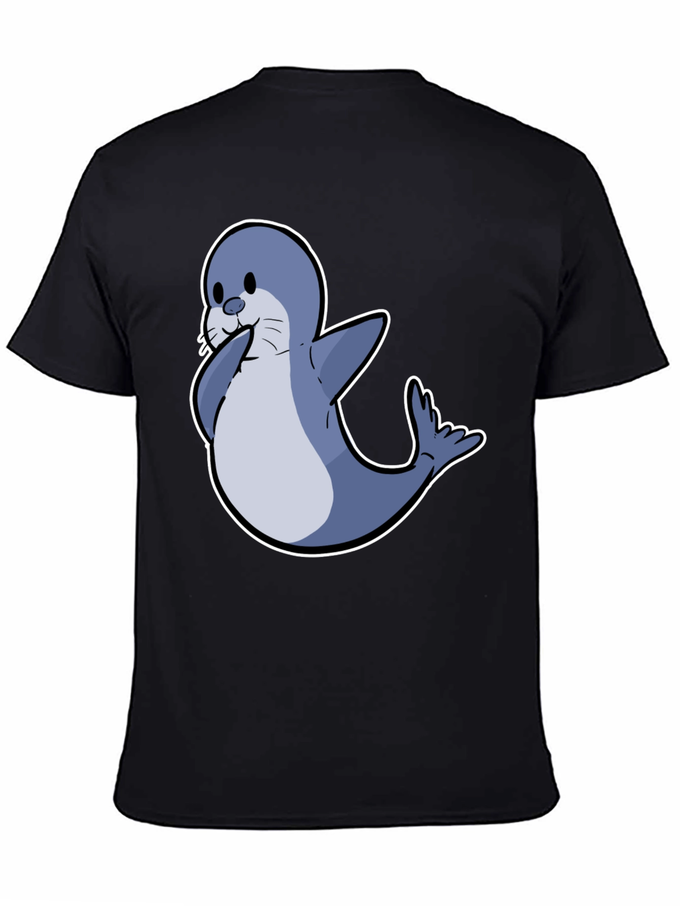 Seal Cartoon Graphic Tee - Cute Animal Shirt