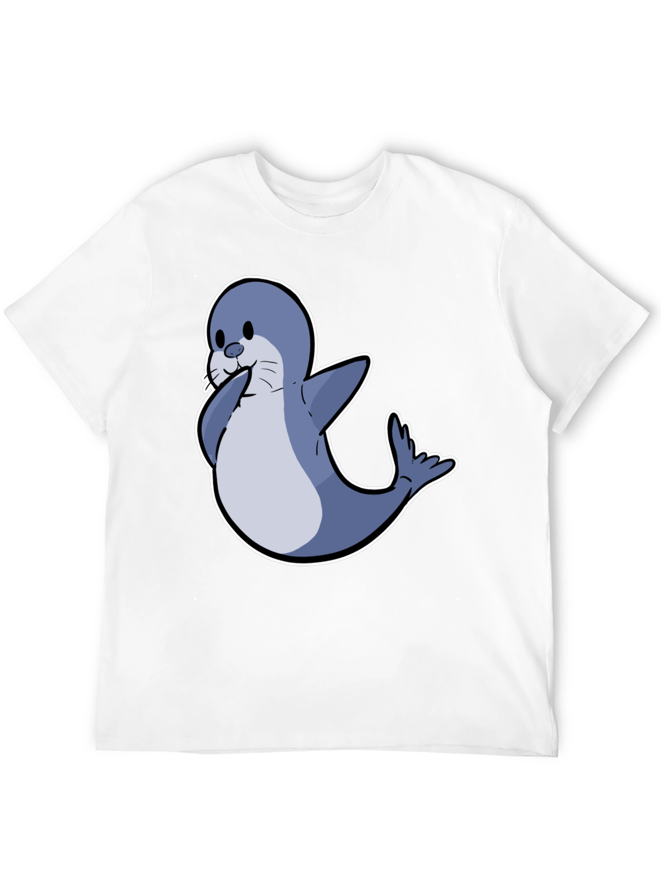 Seal Cartoon Graphic Tee - Cute Animal Shirt