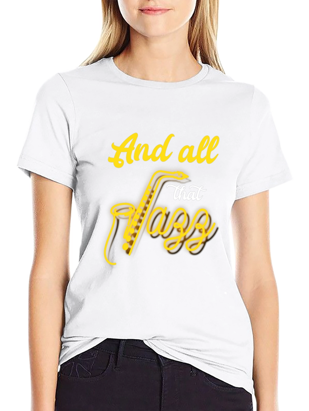 Jazz Saxophone Black T-Shirt - Music Lover Tee