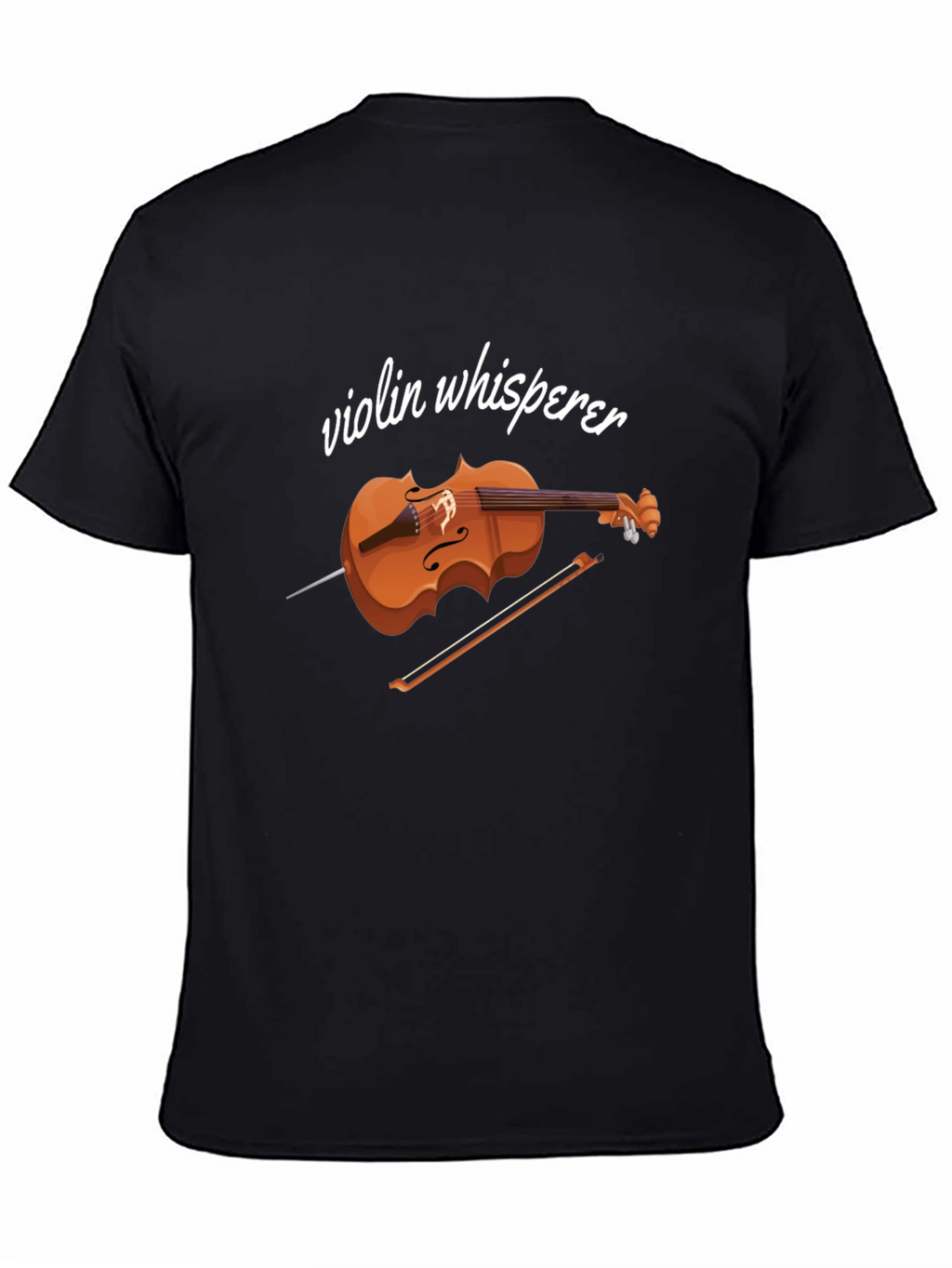 Violin Whisperer Black Graphic Tee Shirt