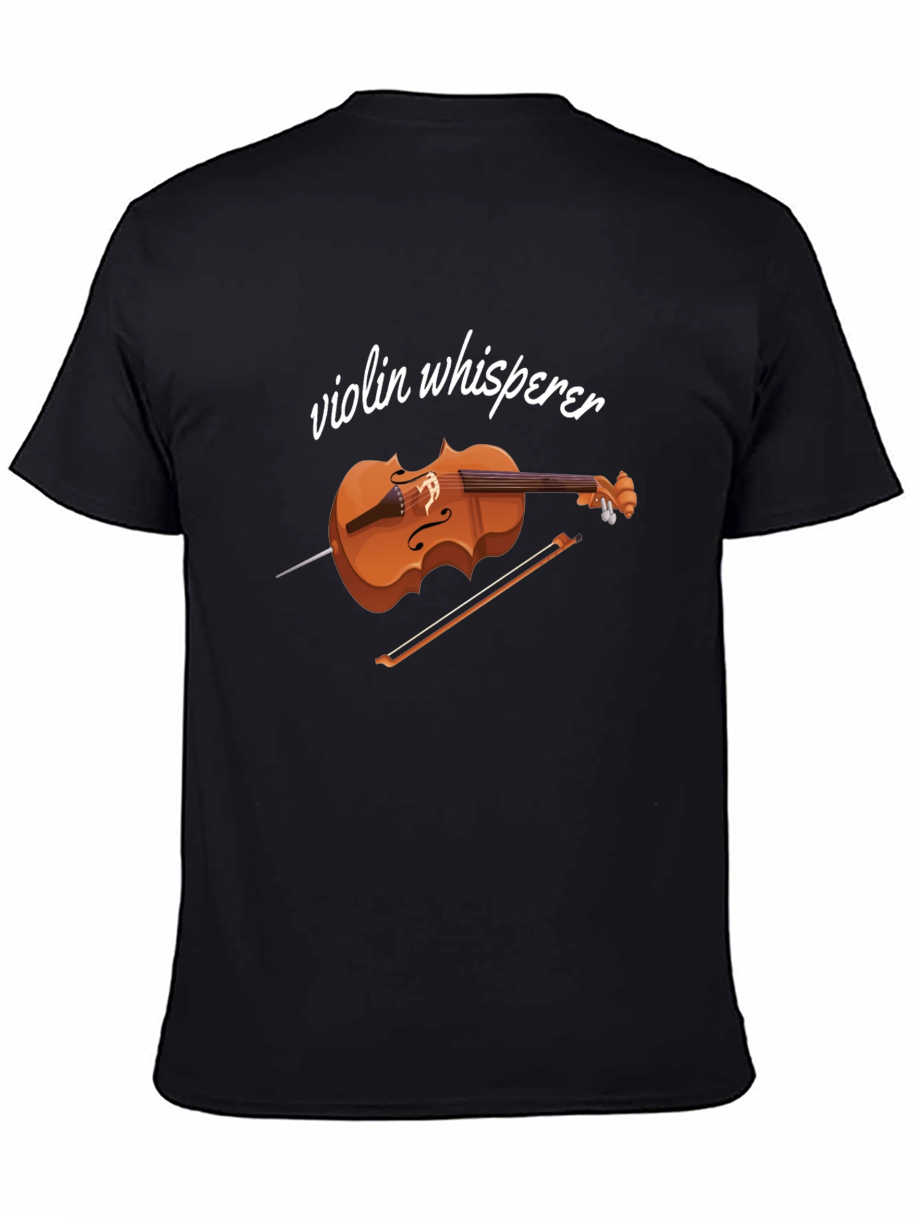 Violin Whisperer Black Graphic Tee Shirt