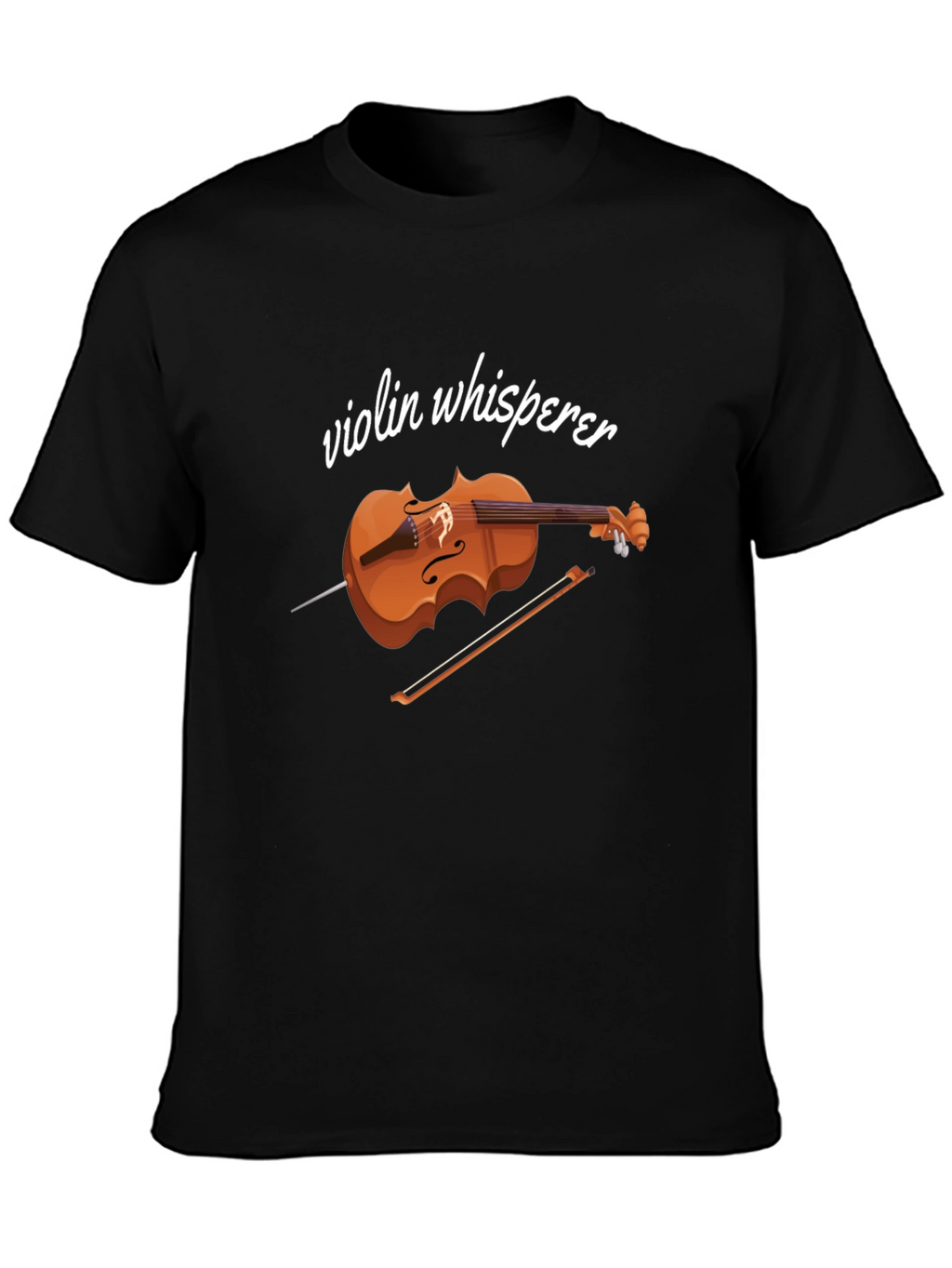 Violin Whisperer Black Graphic Tee Shirt