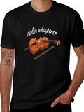 Violin Whisperer Black Graphic Tee Shirt