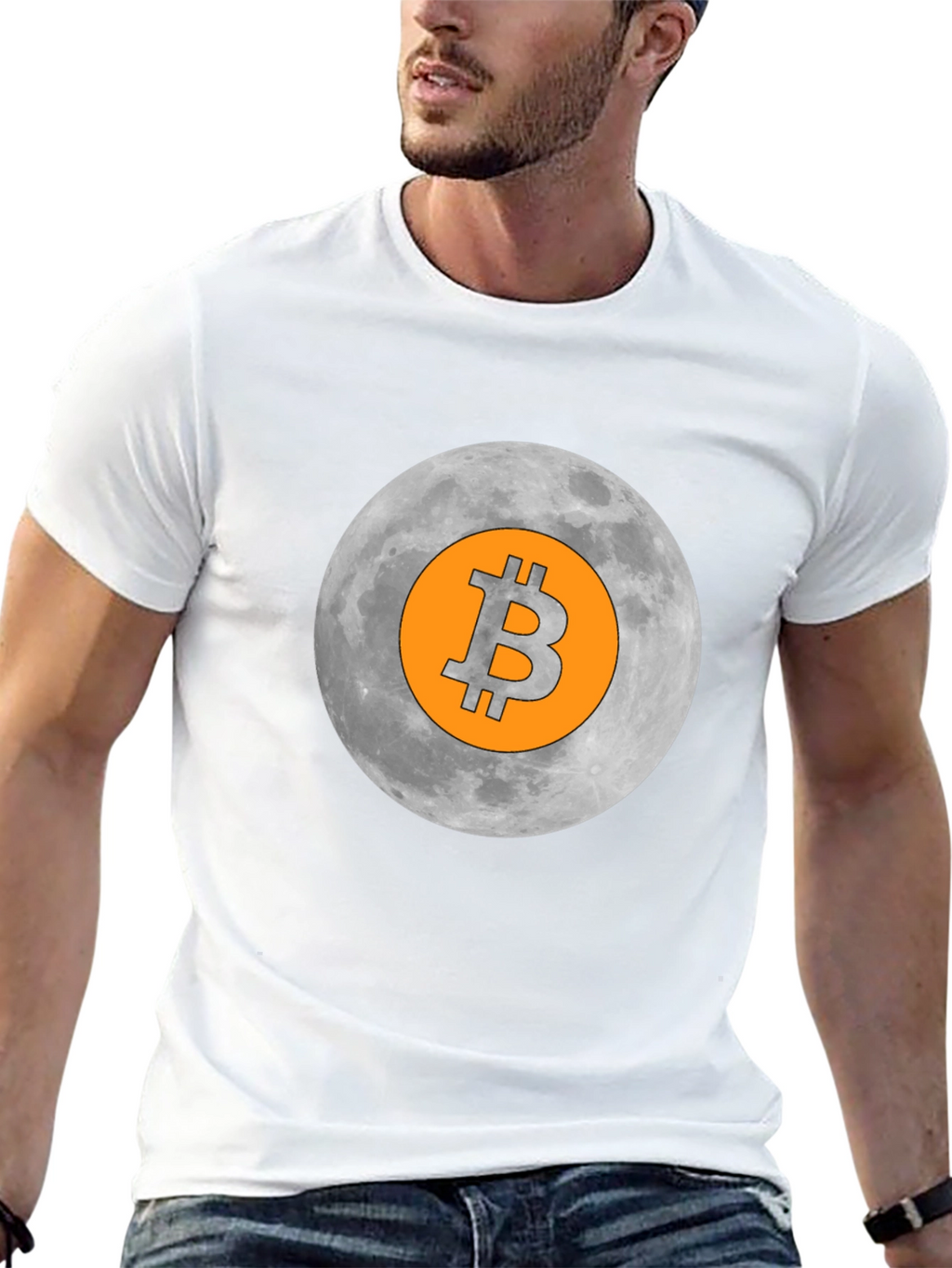 Bitcoin Moon Graphic T-Shirt