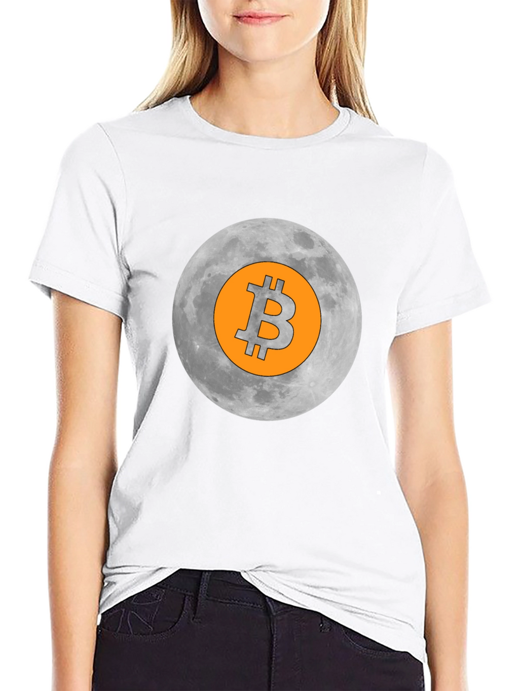 Bitcoin Moon Graphic T-Shirt