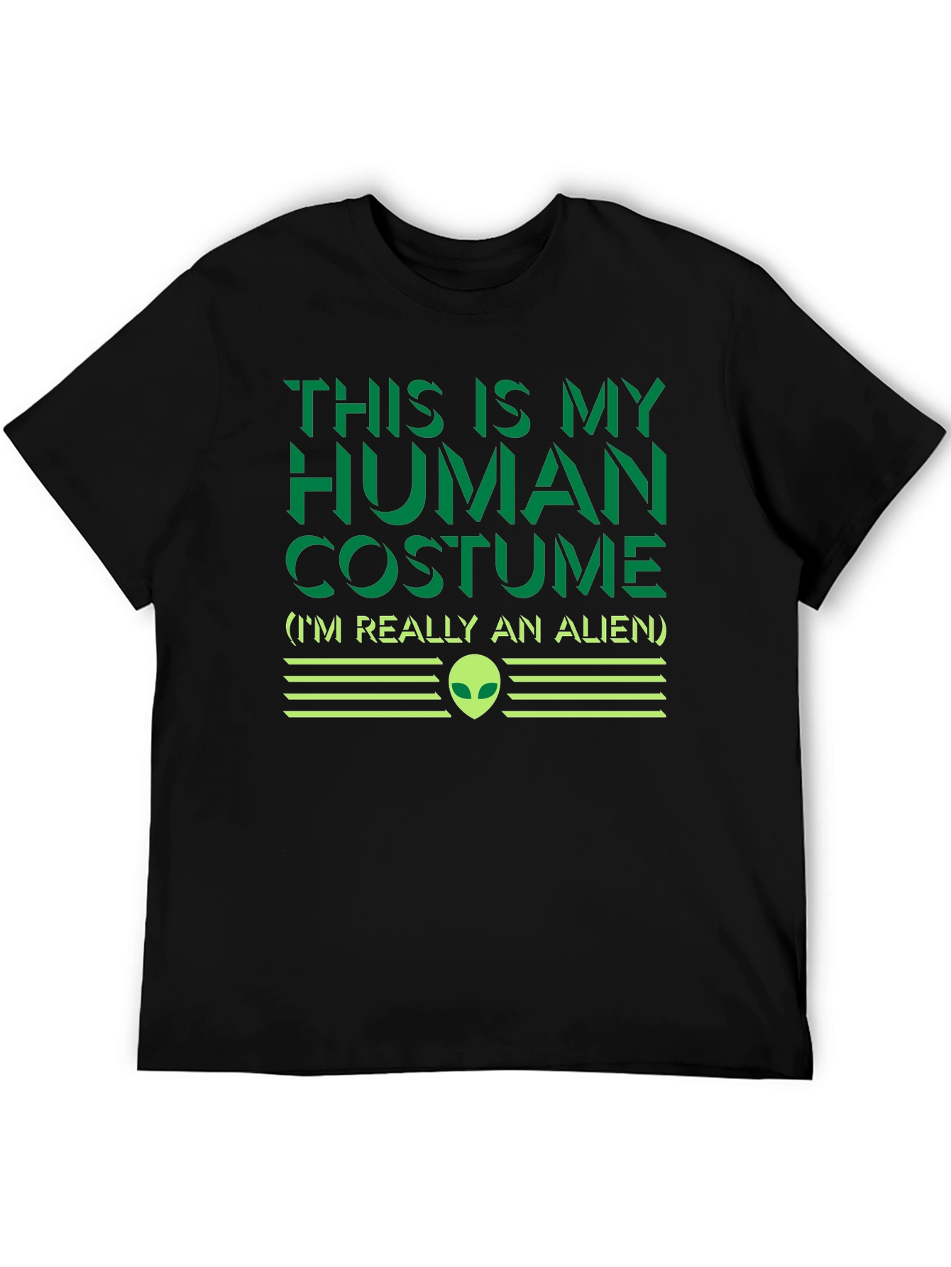 Human Costume Alien T-Shirt - Funny Sci-Fi Graphic Tee