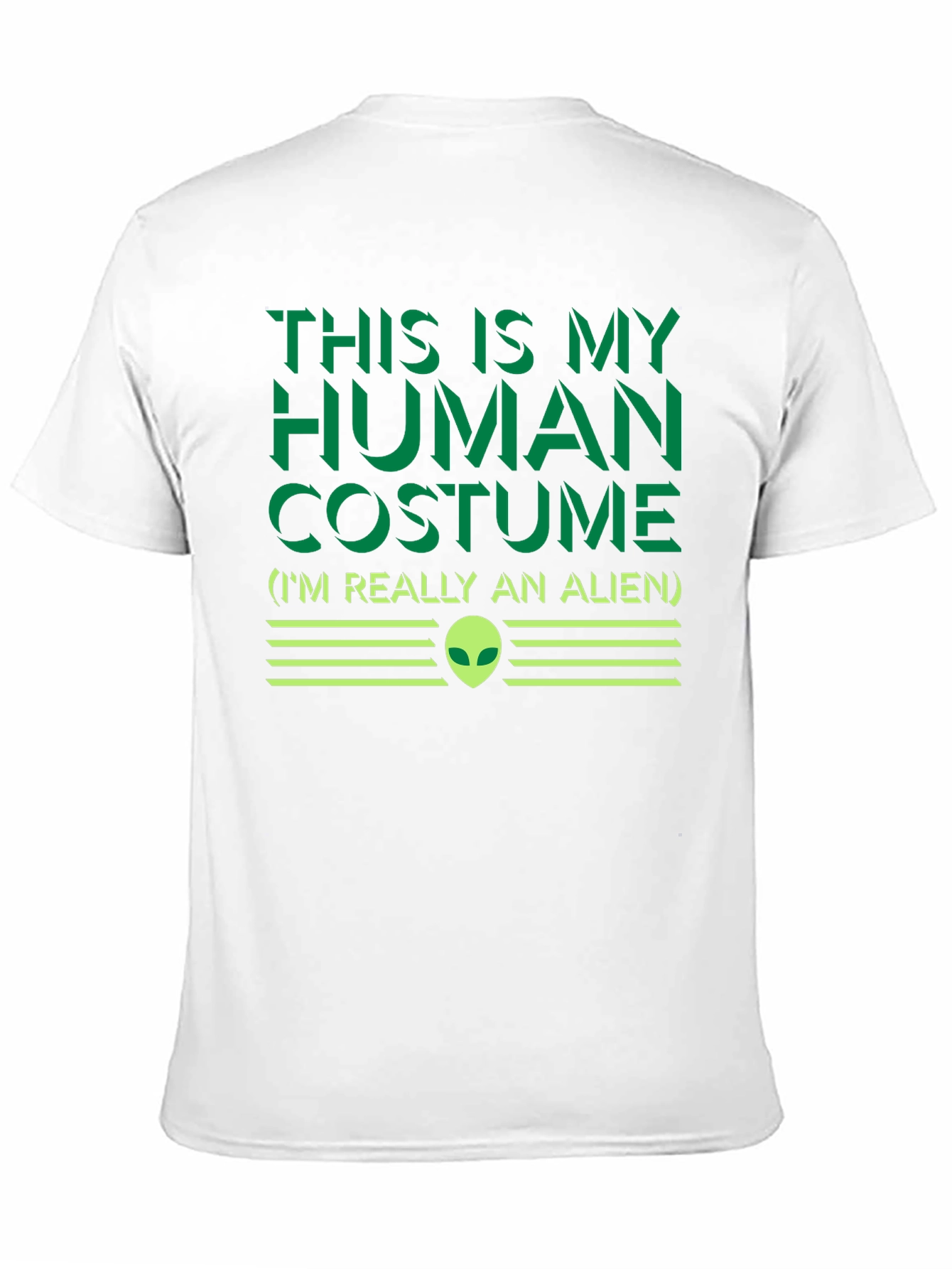 Human Costume Alien T-Shirt - Funny Sci-Fi Graphic Tee