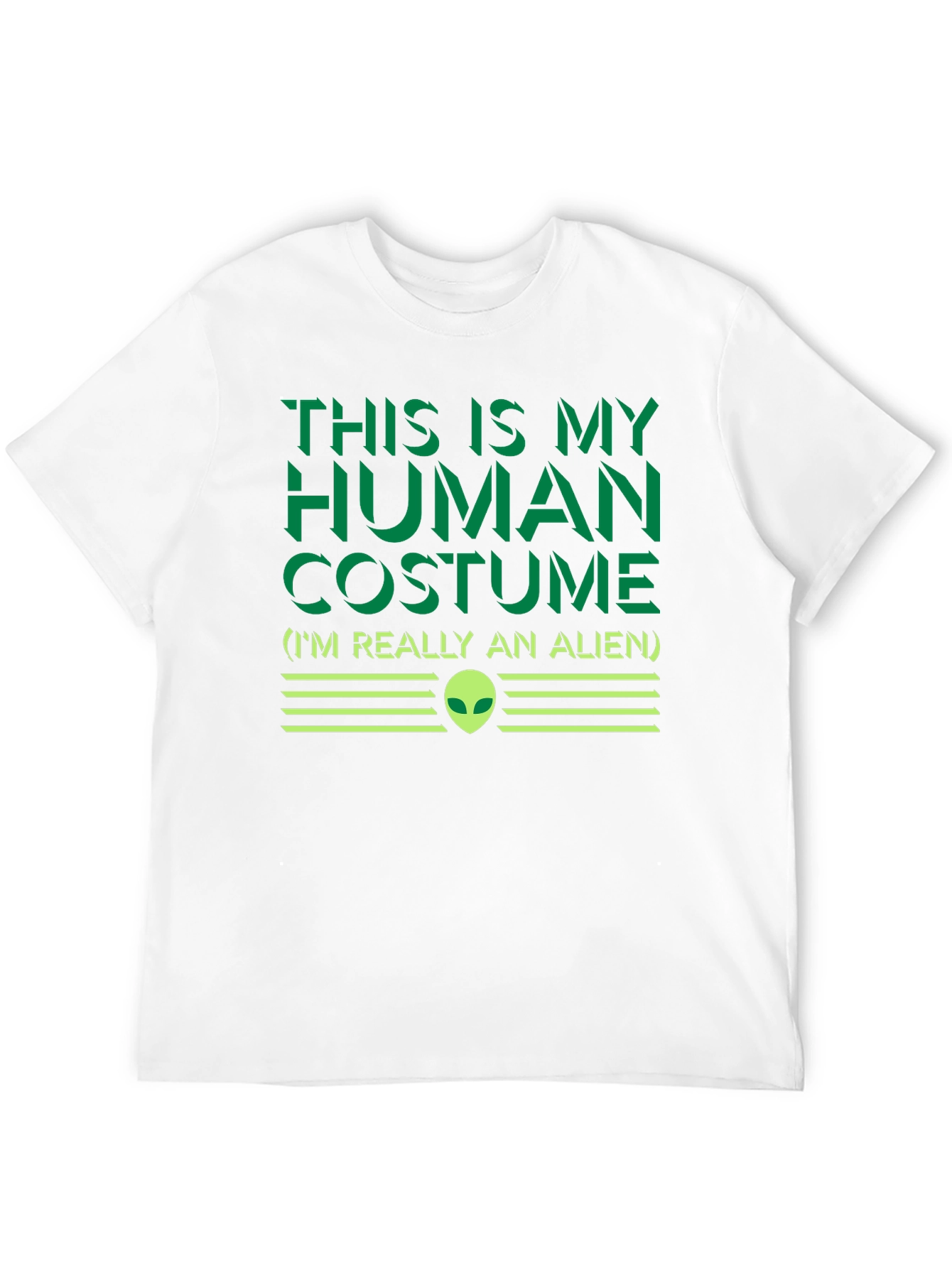 Human Costume Alien T-Shirt - Funny Sci-Fi Graphic Tee