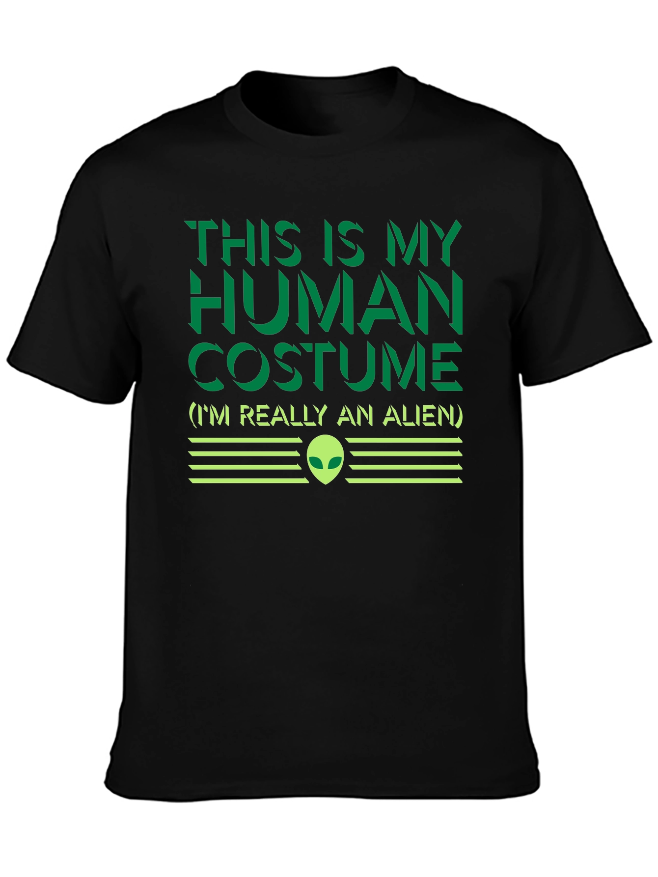 Human Costume Alien T-Shirt - Funny Sci-Fi Graphic Tee