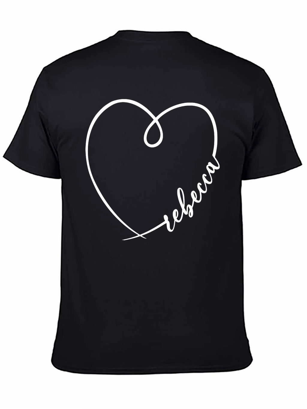 Rebecca Heart Tee - Personalized Graphic T-Shirt