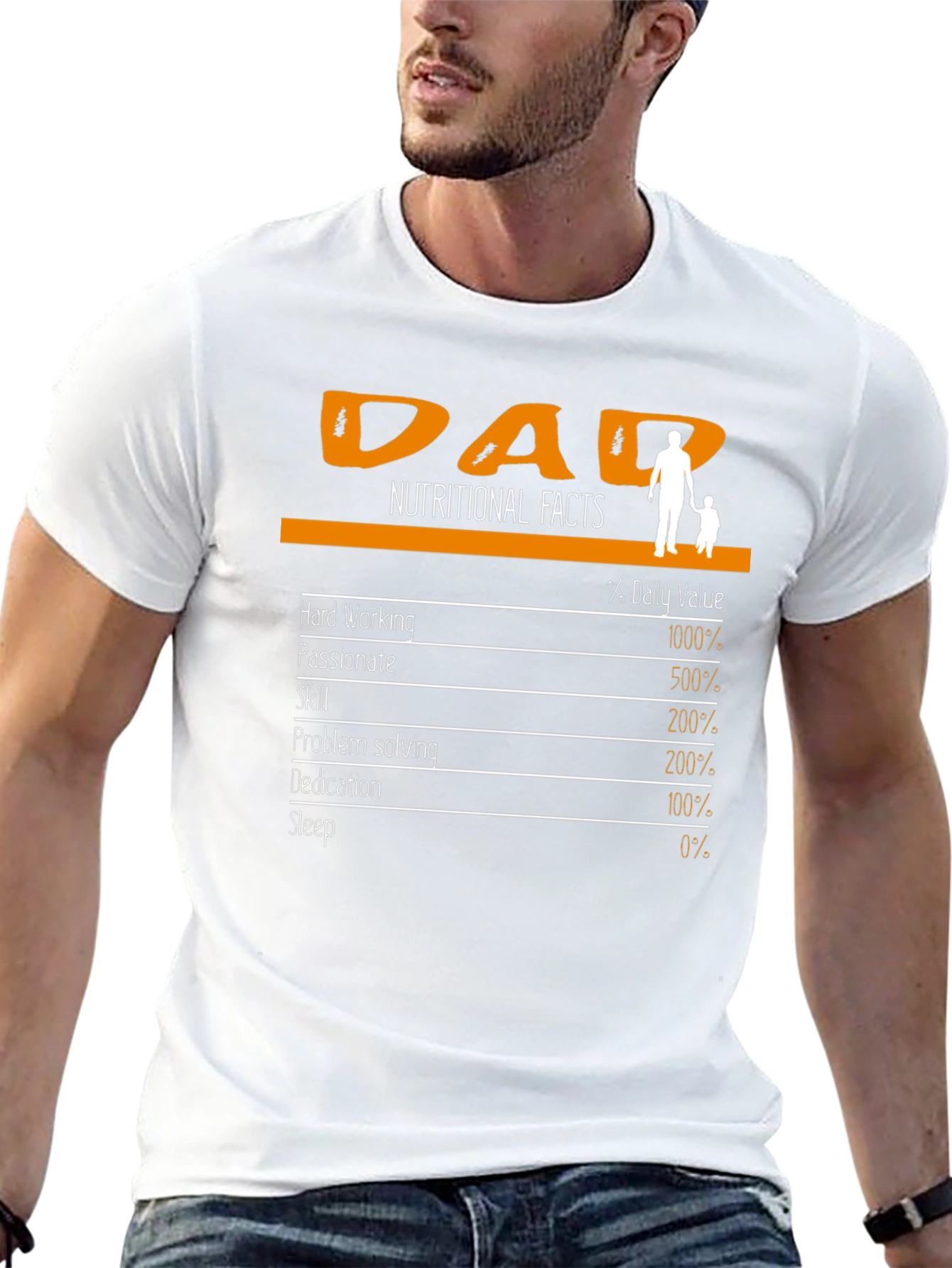 Dad Nutritional Facts T-Shirt - Fathers Day Gift