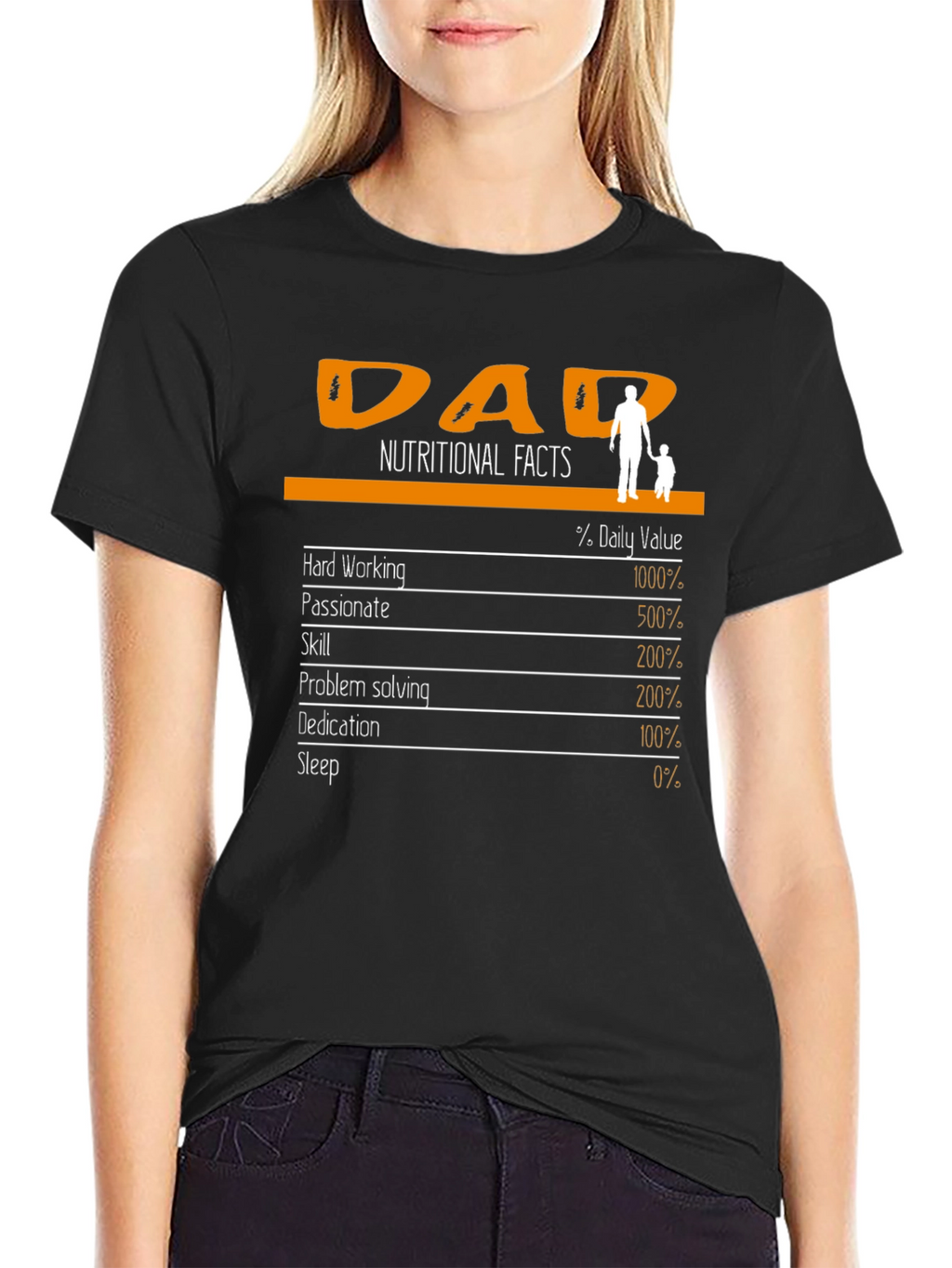 Dad Nutritional Facts T-Shirt - Fathers Day Gift