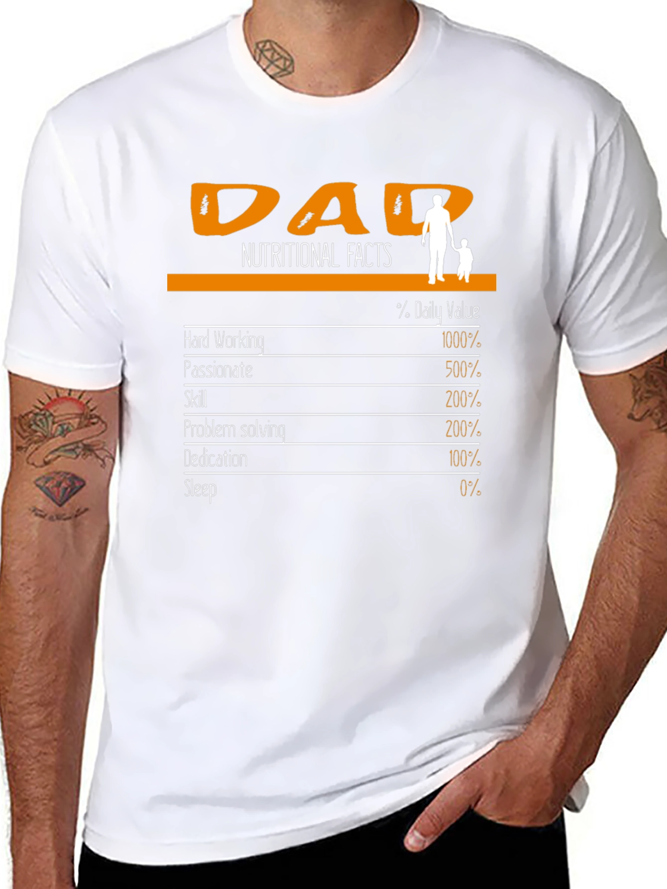 Dad Nutritional Facts T-Shirt - Fathers Day Gift