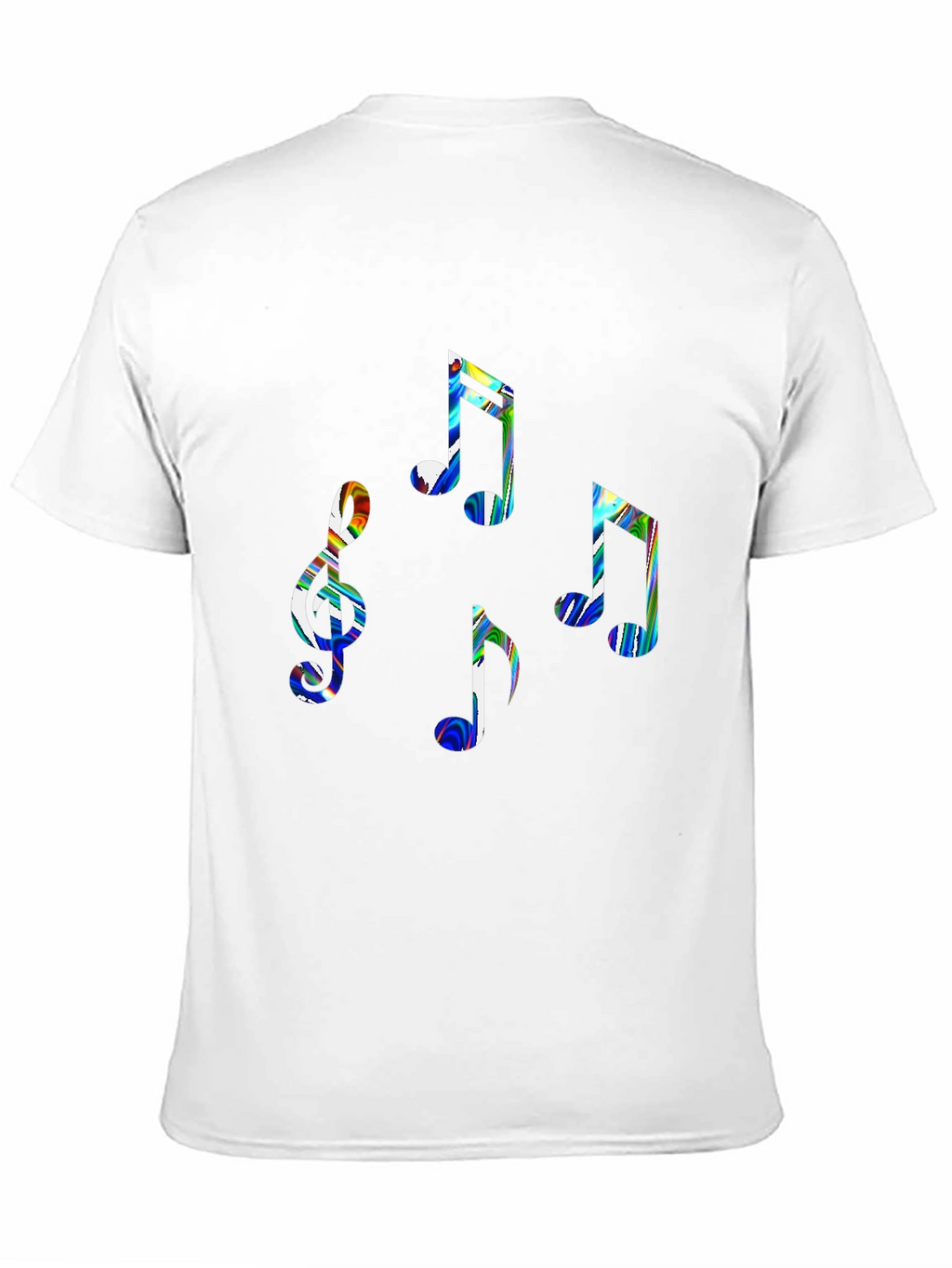 Music Notes Graphic Tee - Stylish Black Cotton T-Shirt