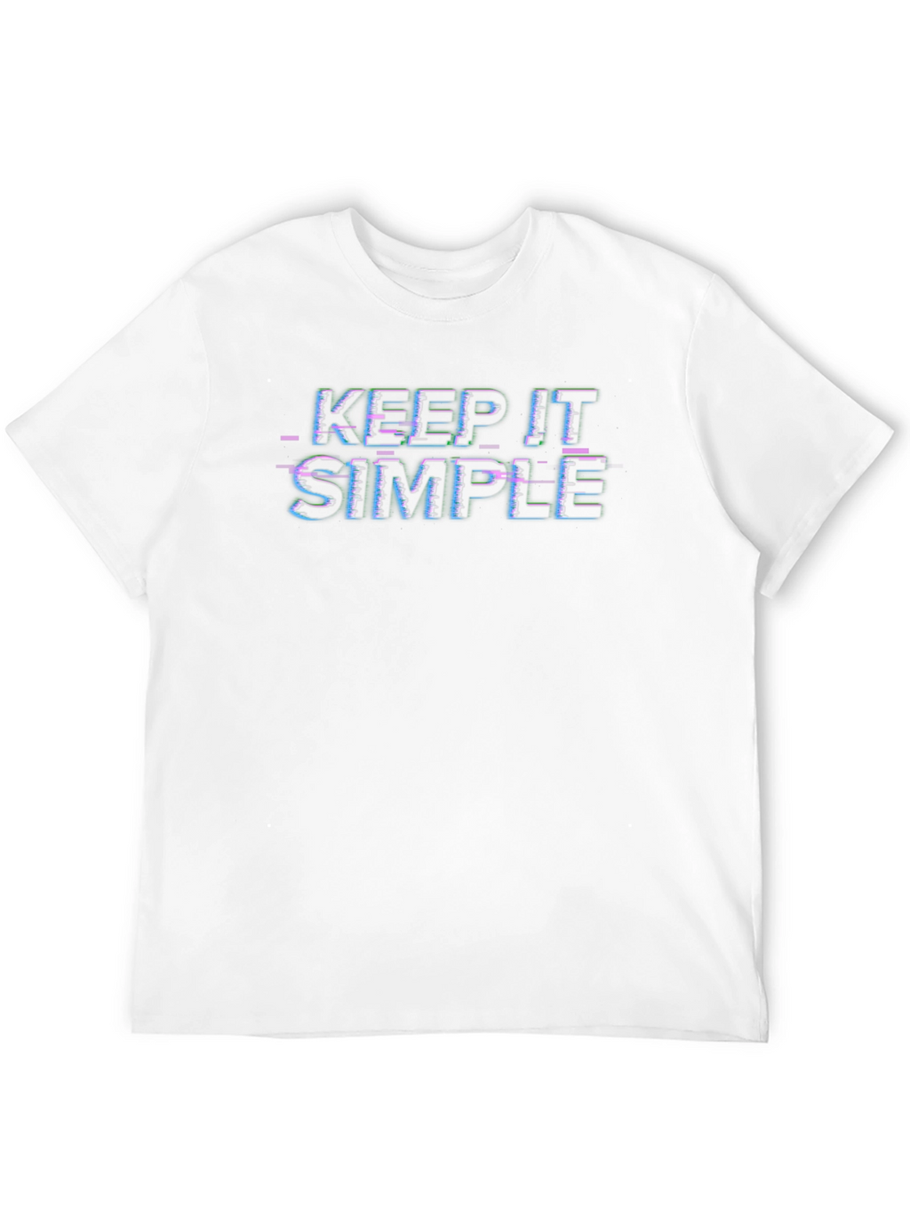 Keep it Simple Glitch T-Shirt - Black