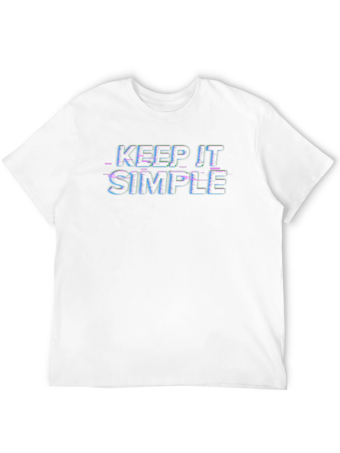 Keep it Simple Glitch T-Shirt - Black