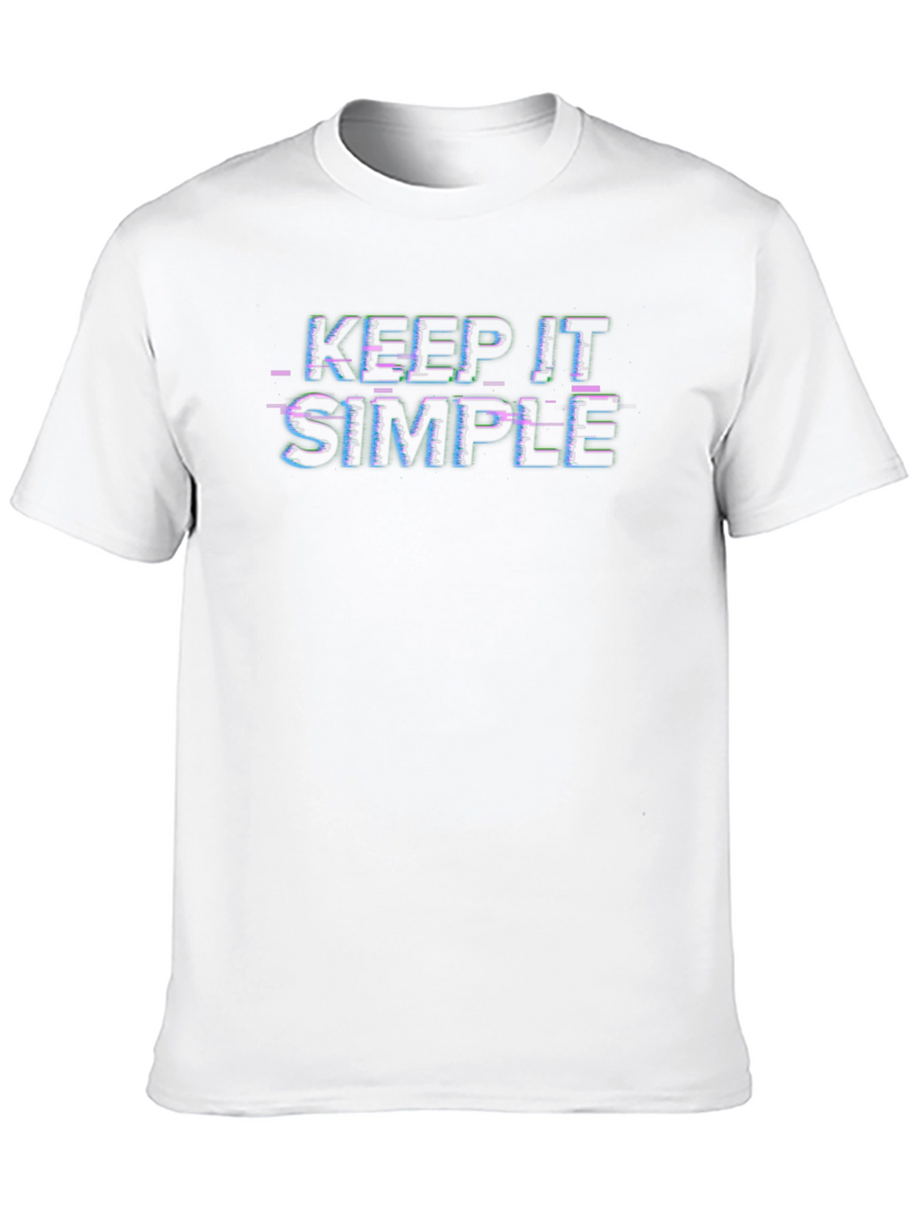 Keep it Simple Glitch T-Shirt - Black