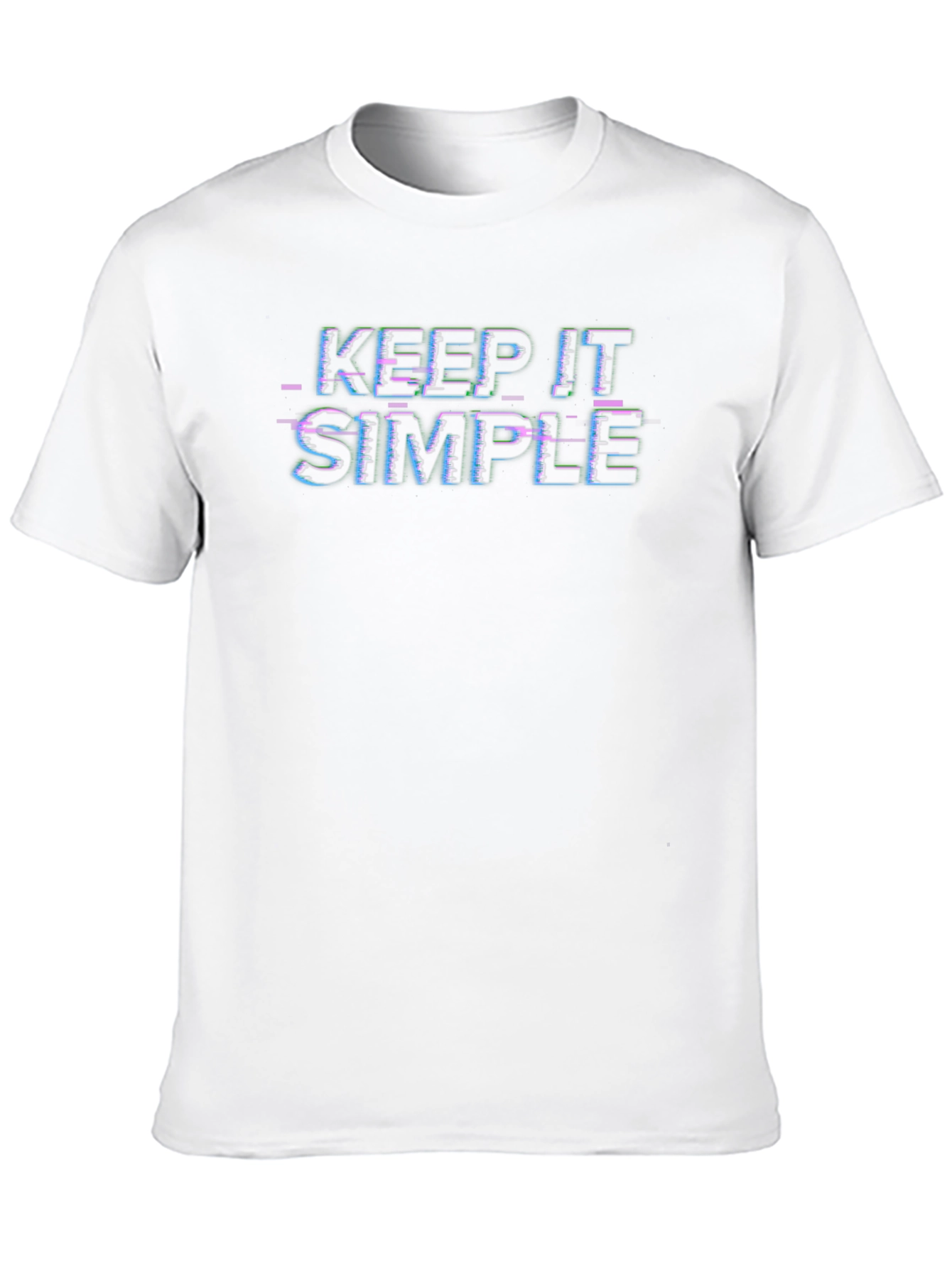 Keep it Simple Glitch T-Shirt - Black