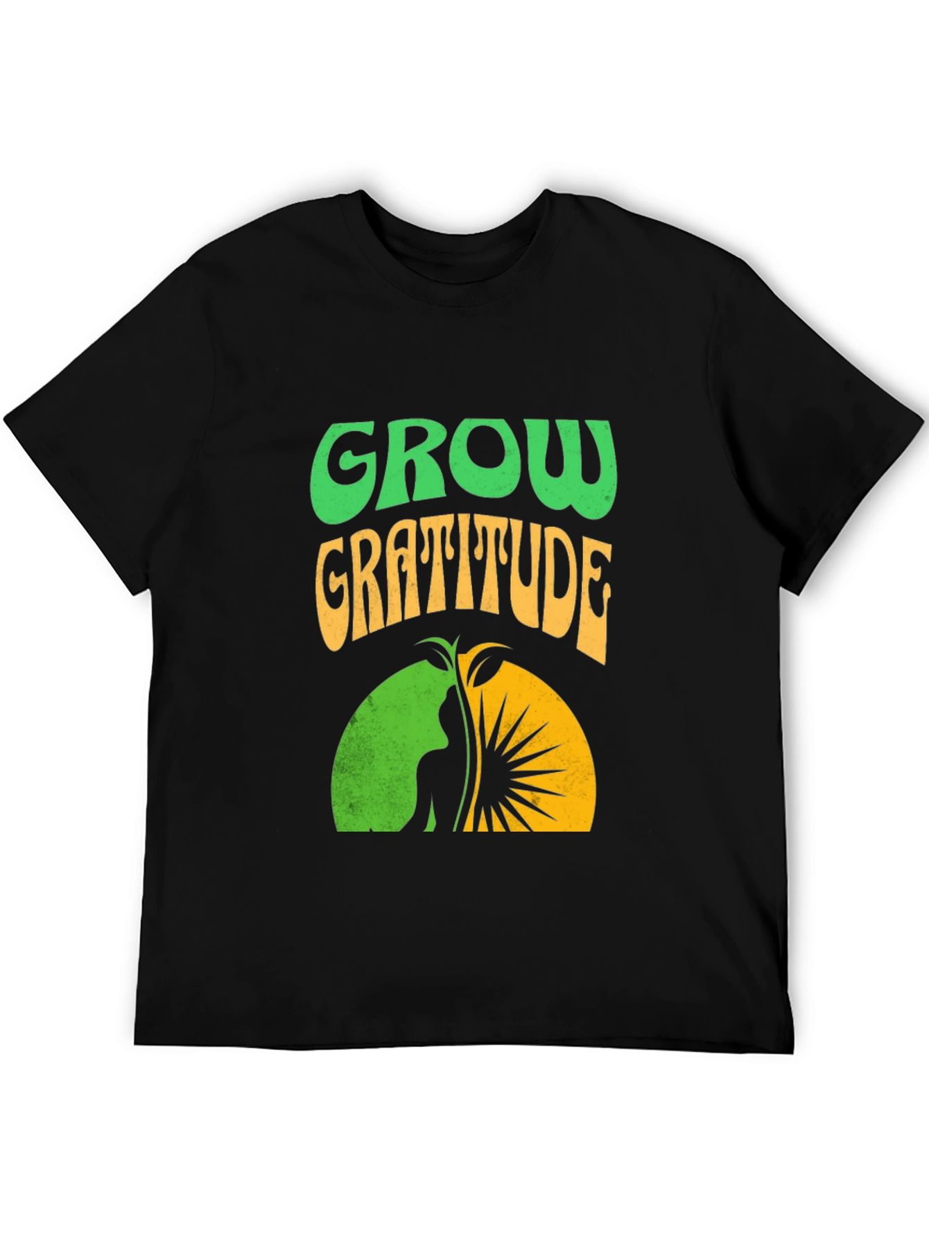 Grow Gratitude Graphic Tee - Black