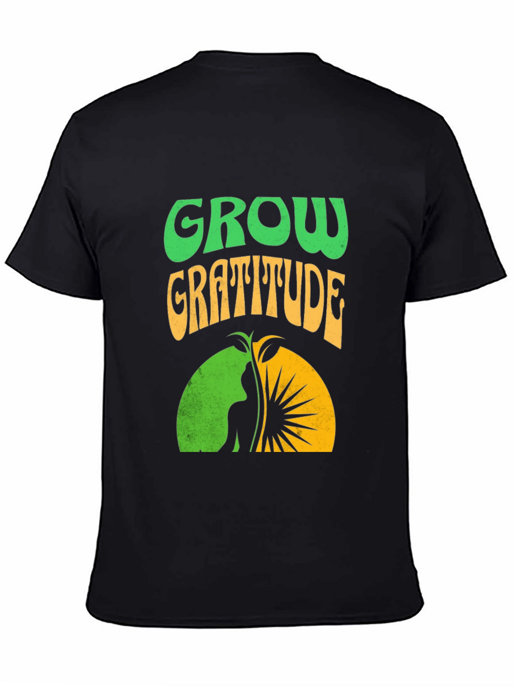 Grow Gratitude Graphic Tee - Black