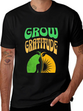 Grow Gratitude Graphic Tee - Black
