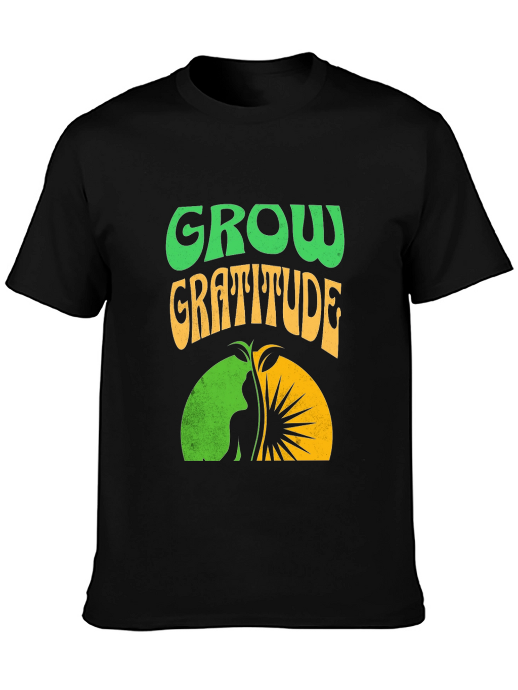 Grow Gratitude Graphic Tee - Black