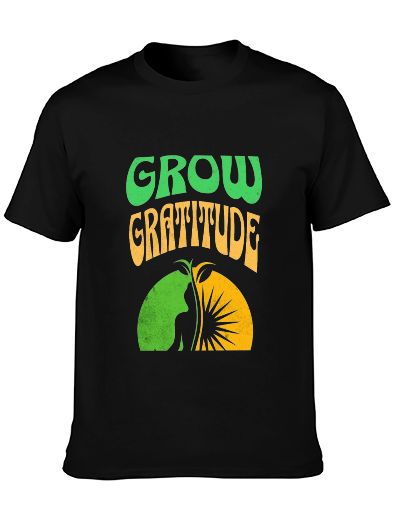 Grow Gratitude Graphic Tee - Black
