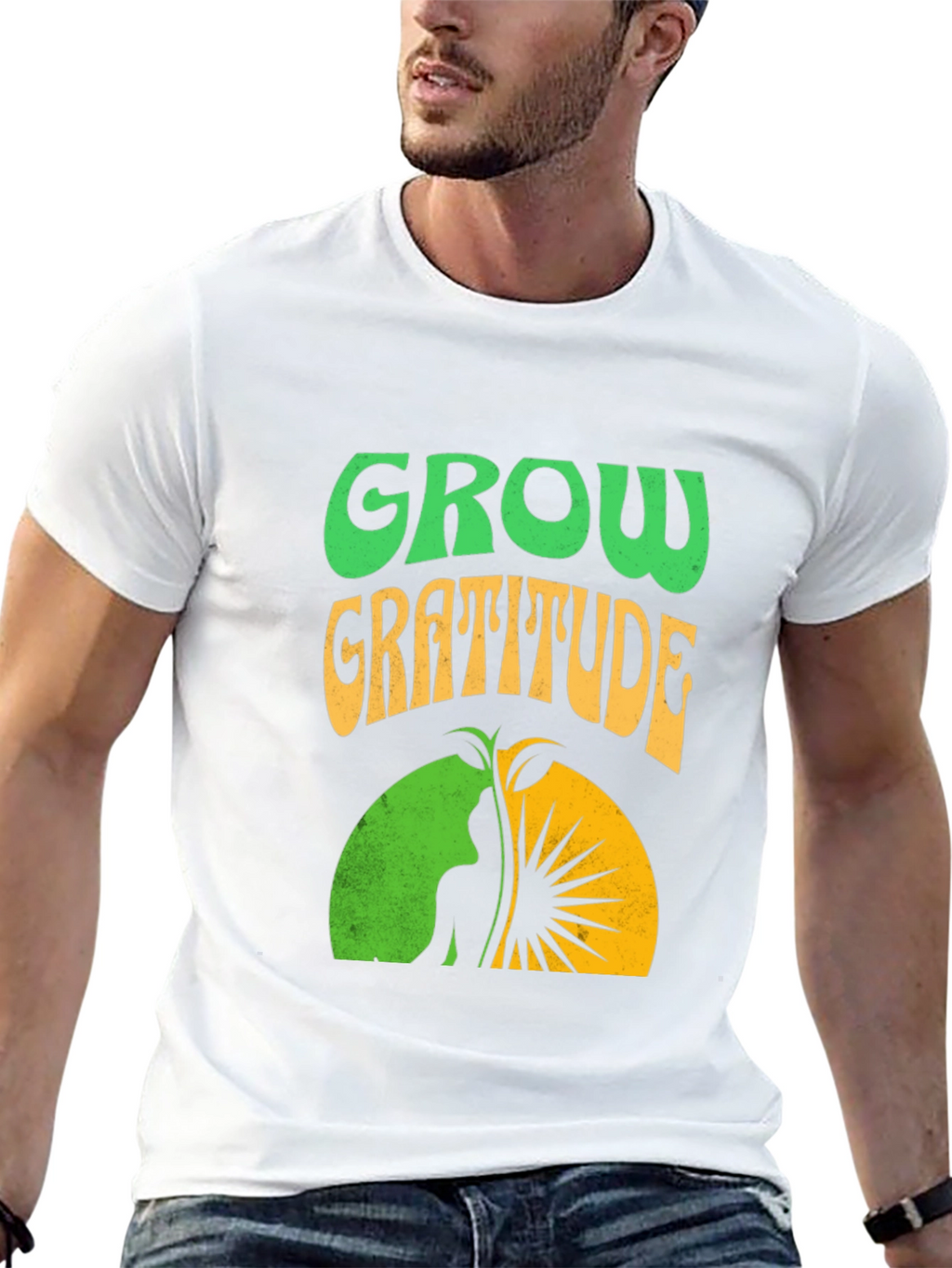 Grow Gratitude Graphic Tee - Black