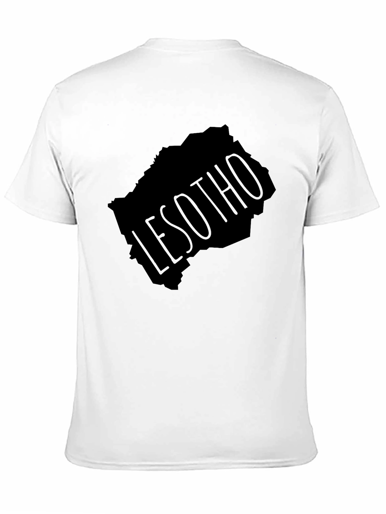 Lesotho Map T-Shirt - Black Graphic Tee