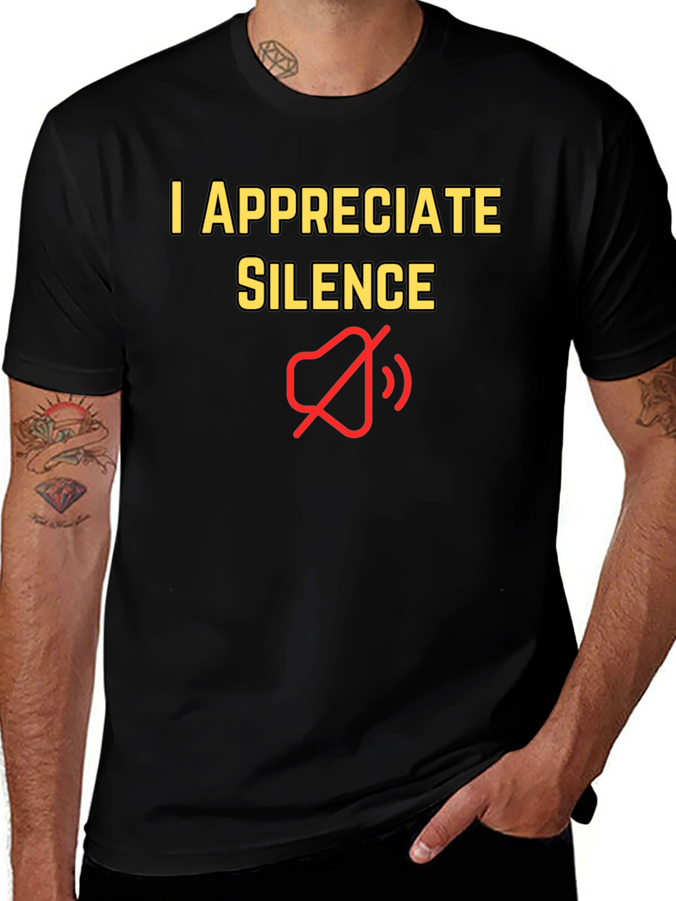 I Appreciate Silence T-Shirt - Funny Graphic Tee