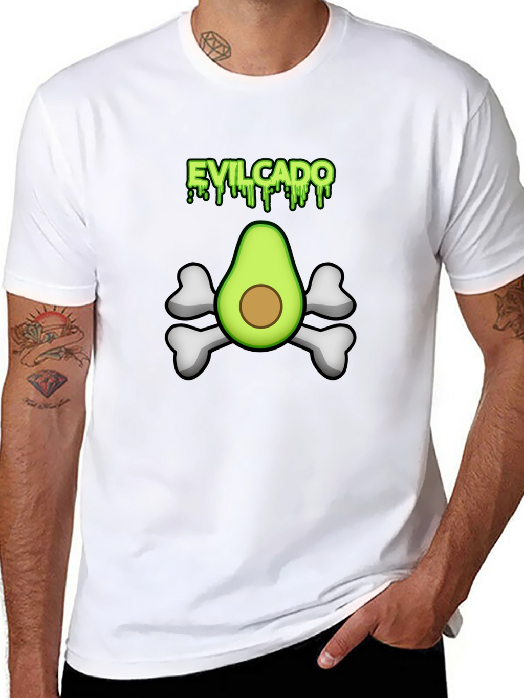 Evilcado Mens Black Graphic Tee