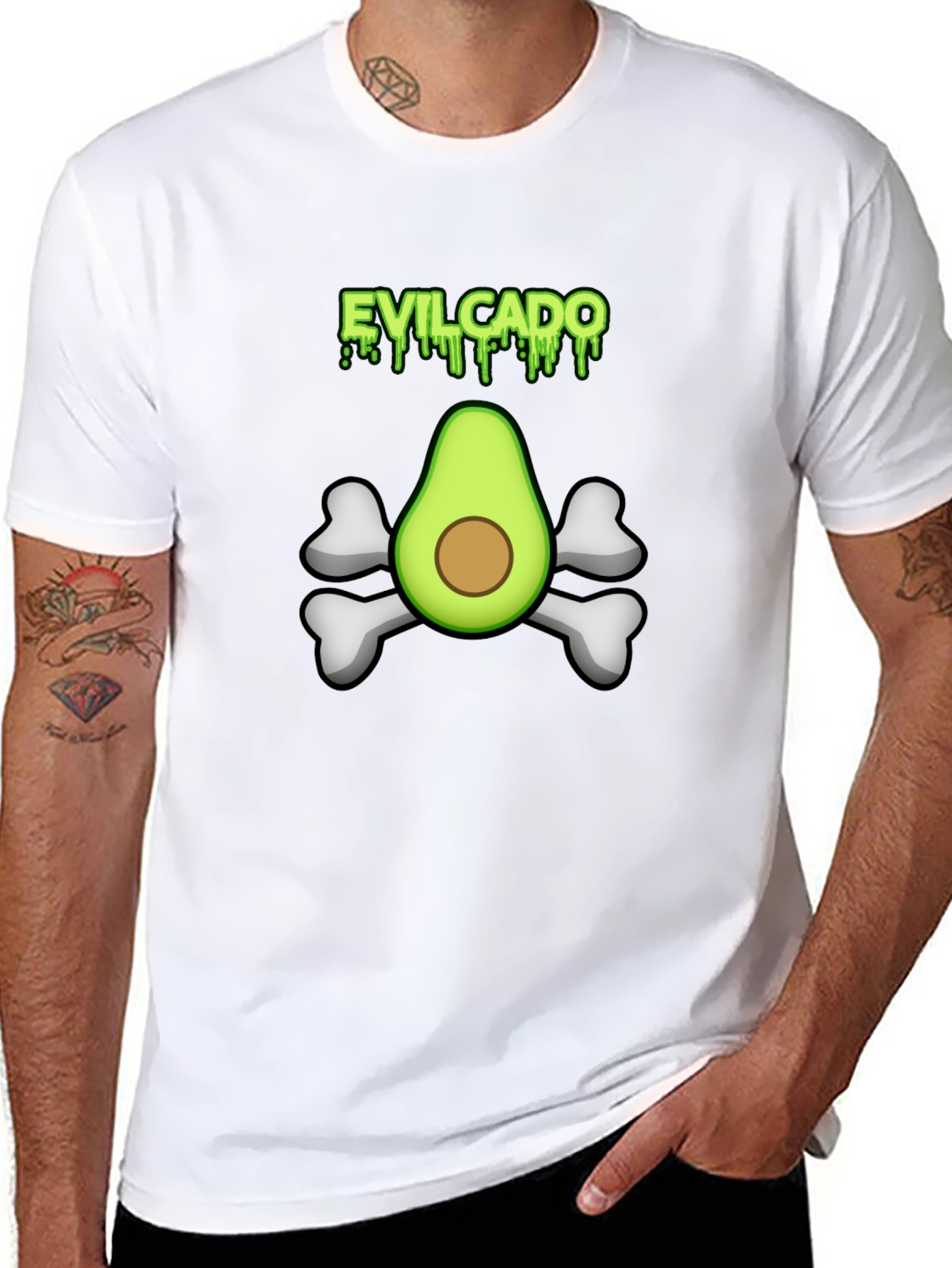 Evilcado Mens Black Graphic Tee