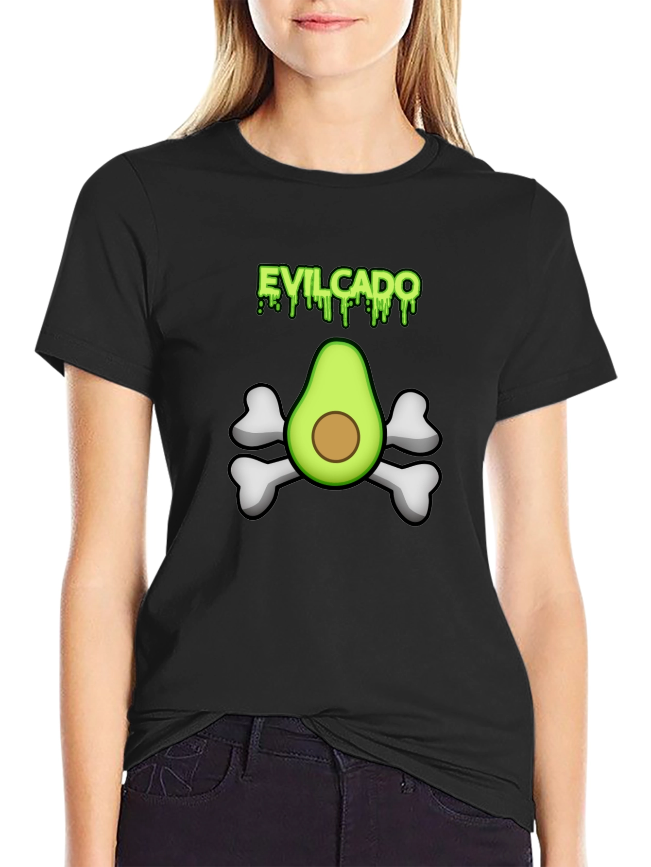Evilcado Mens Black Graphic Tee